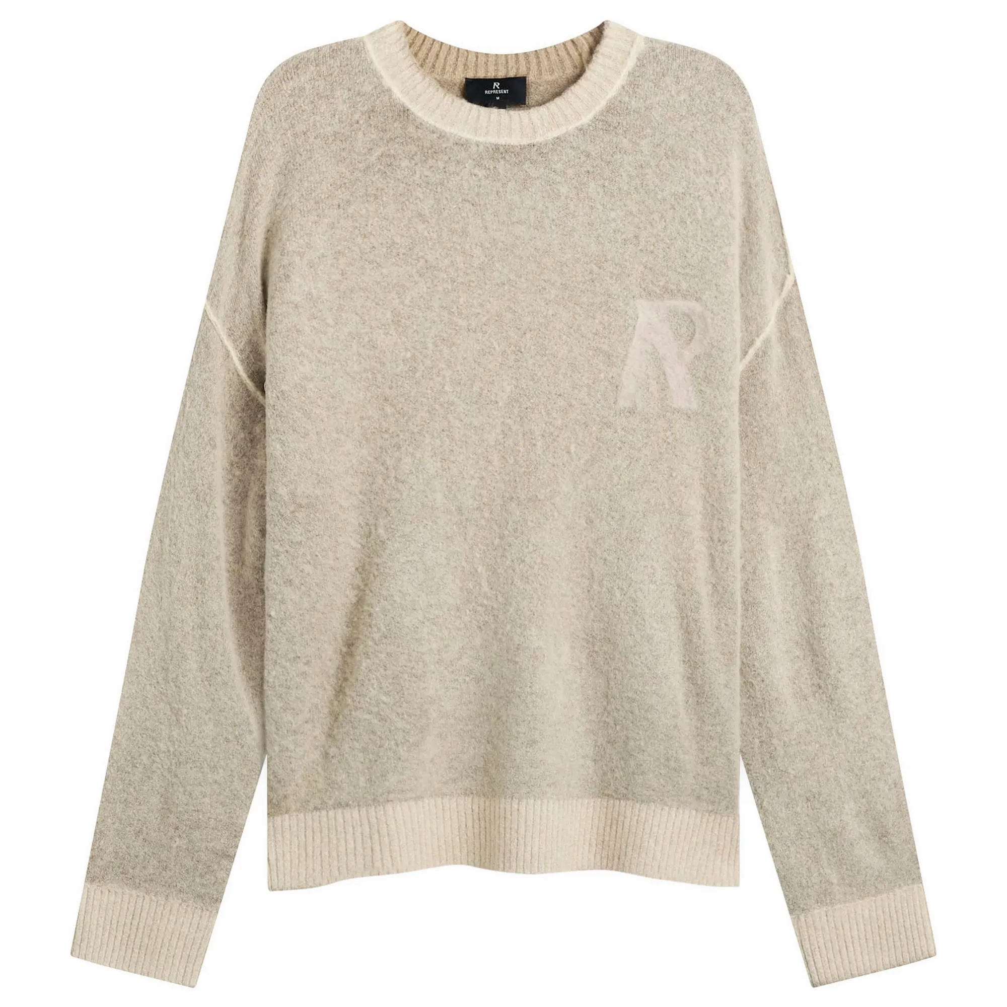 Represent Men's Lightweight Alpaca Knit Jumper Latte