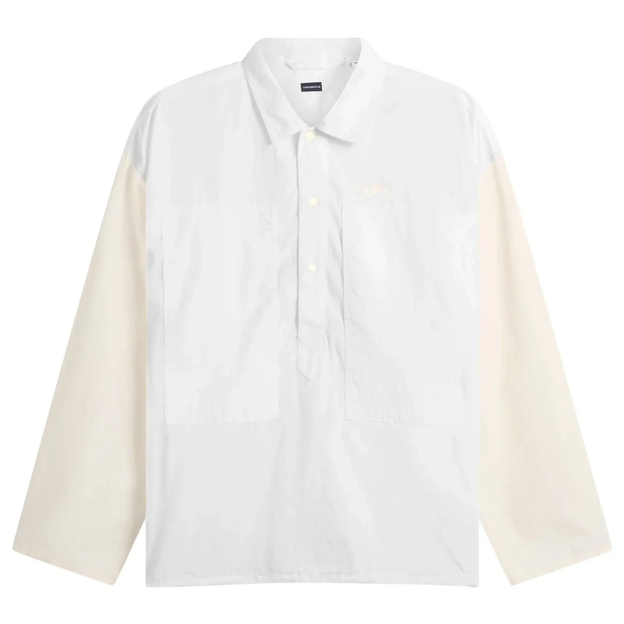 Nanamica Men's Pullover Shirt Jacket Off White