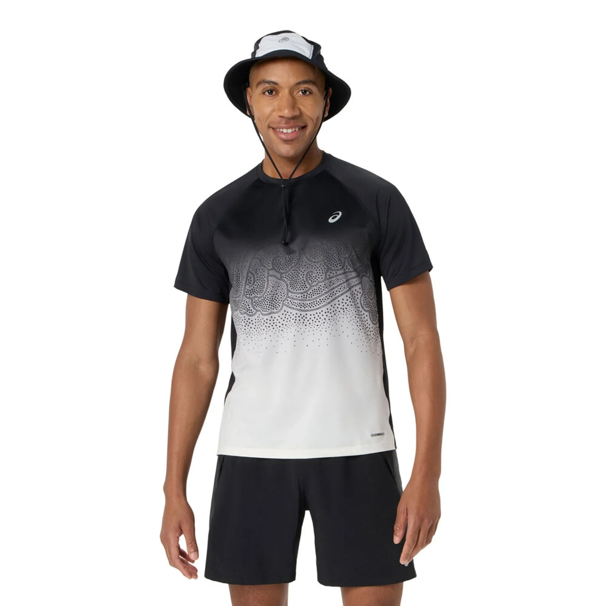 ASICS Road Fade Running shirt Men-black, beige