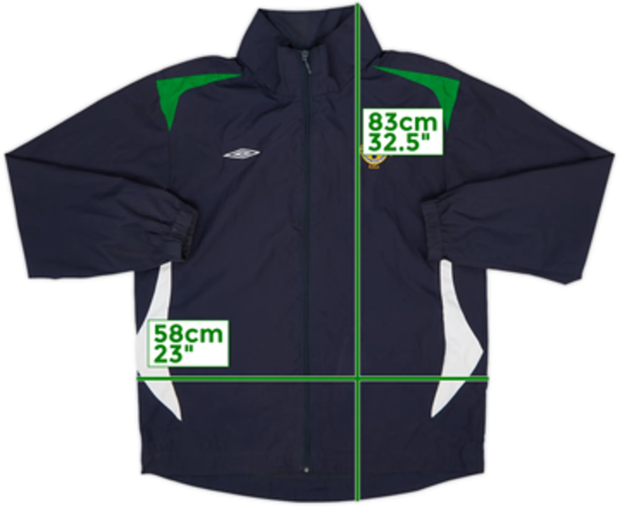 2007-08 Northern Ireland Umbro Hooded Track Jacket - 8/10 - (M)