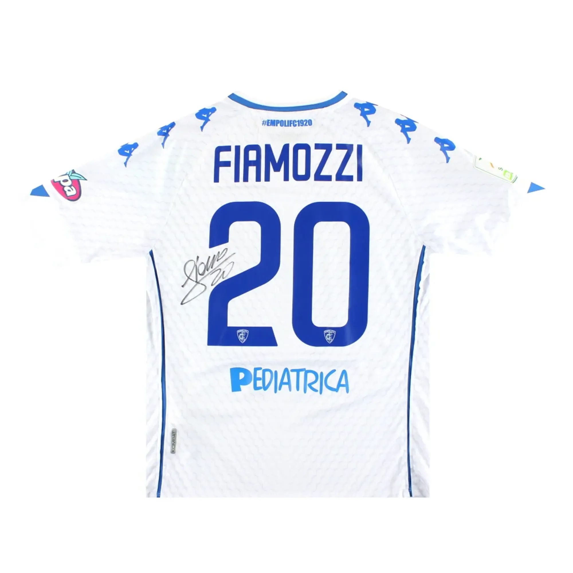 2020-21 Empoli Kappa Kombat 'Signed' Player Issue Away Shirt Fiamozzi #20 L - Other Italian Clubs / As New 
