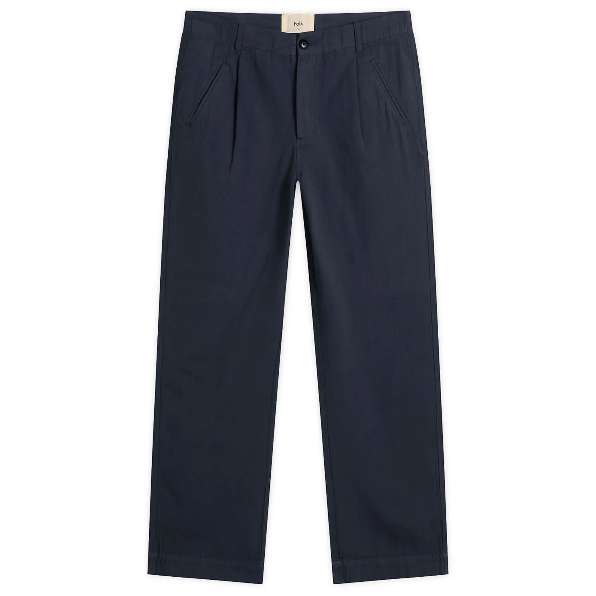 Folk Men's Assembly Pant Navy Herringbone