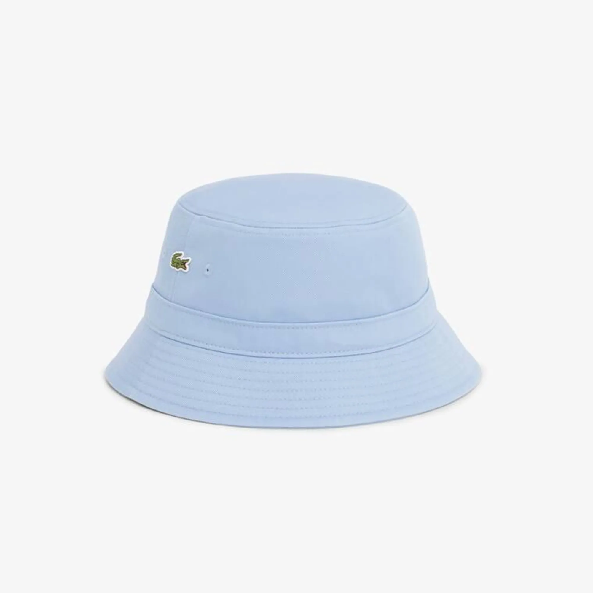 Lacoste Lined Cotton Twill Bucket Hat - Light Blue