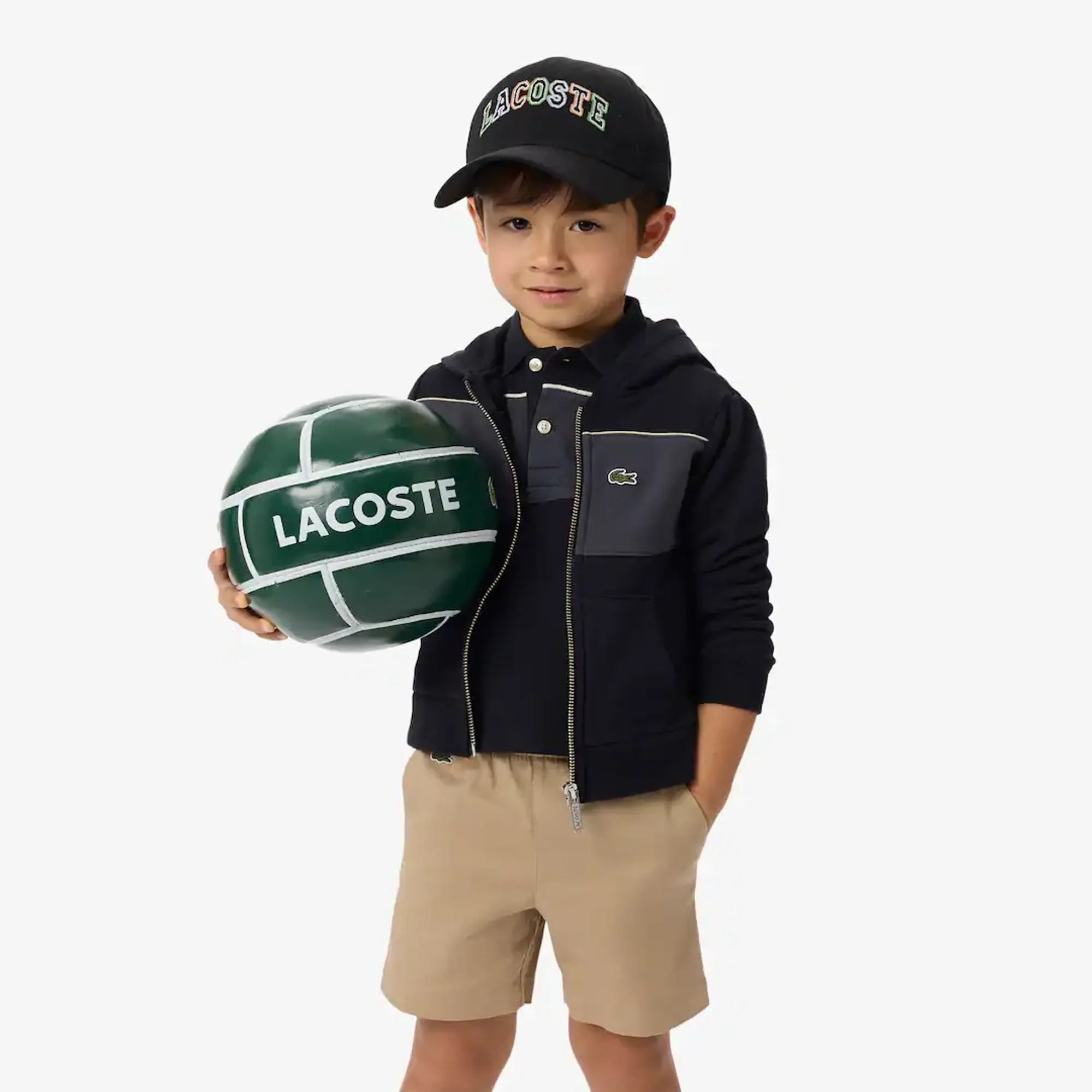 Lacoste Colorblock Zipped Hoodie - Black