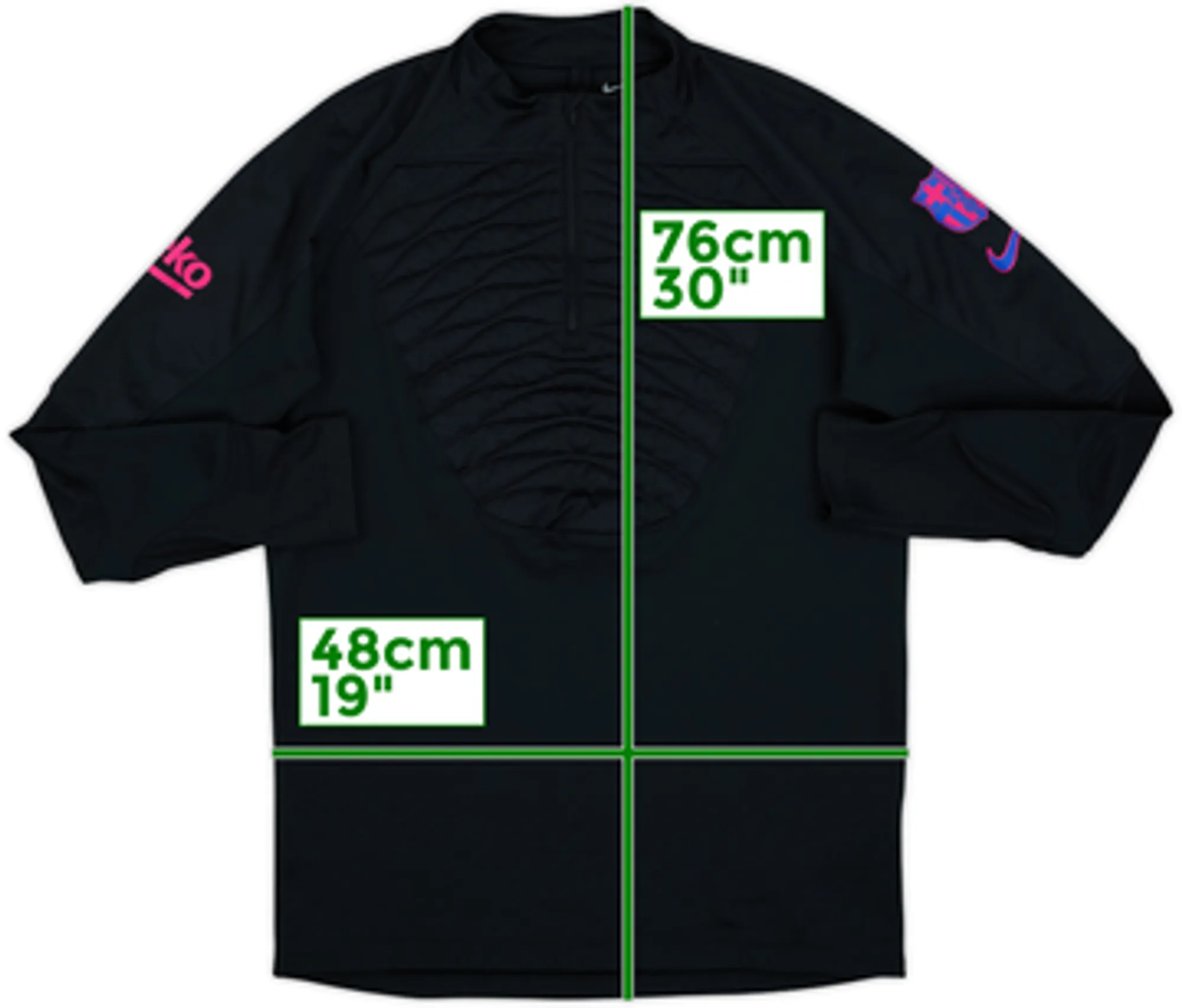 2021-22 Barcelona Nike 1/4 Zip Drill Top - 10/10 - (M)