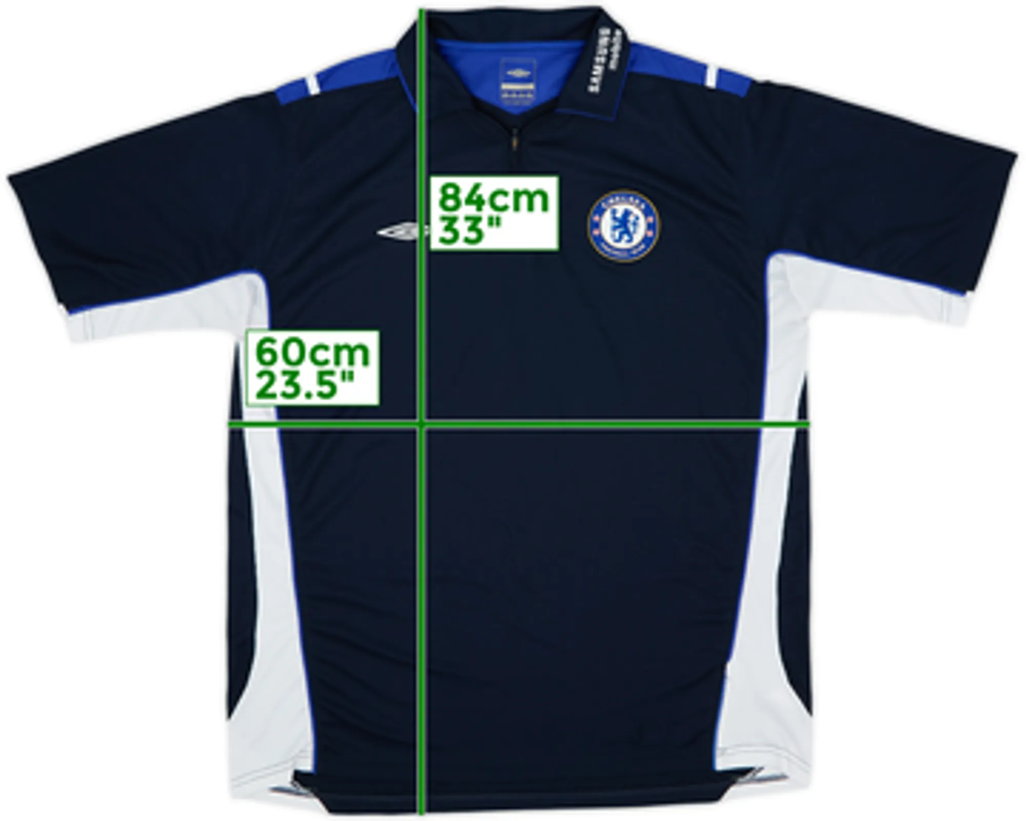 2005-06 Chelsea Umbro 1/4 Zip Polo Shirt - 9/10 - (XXL)