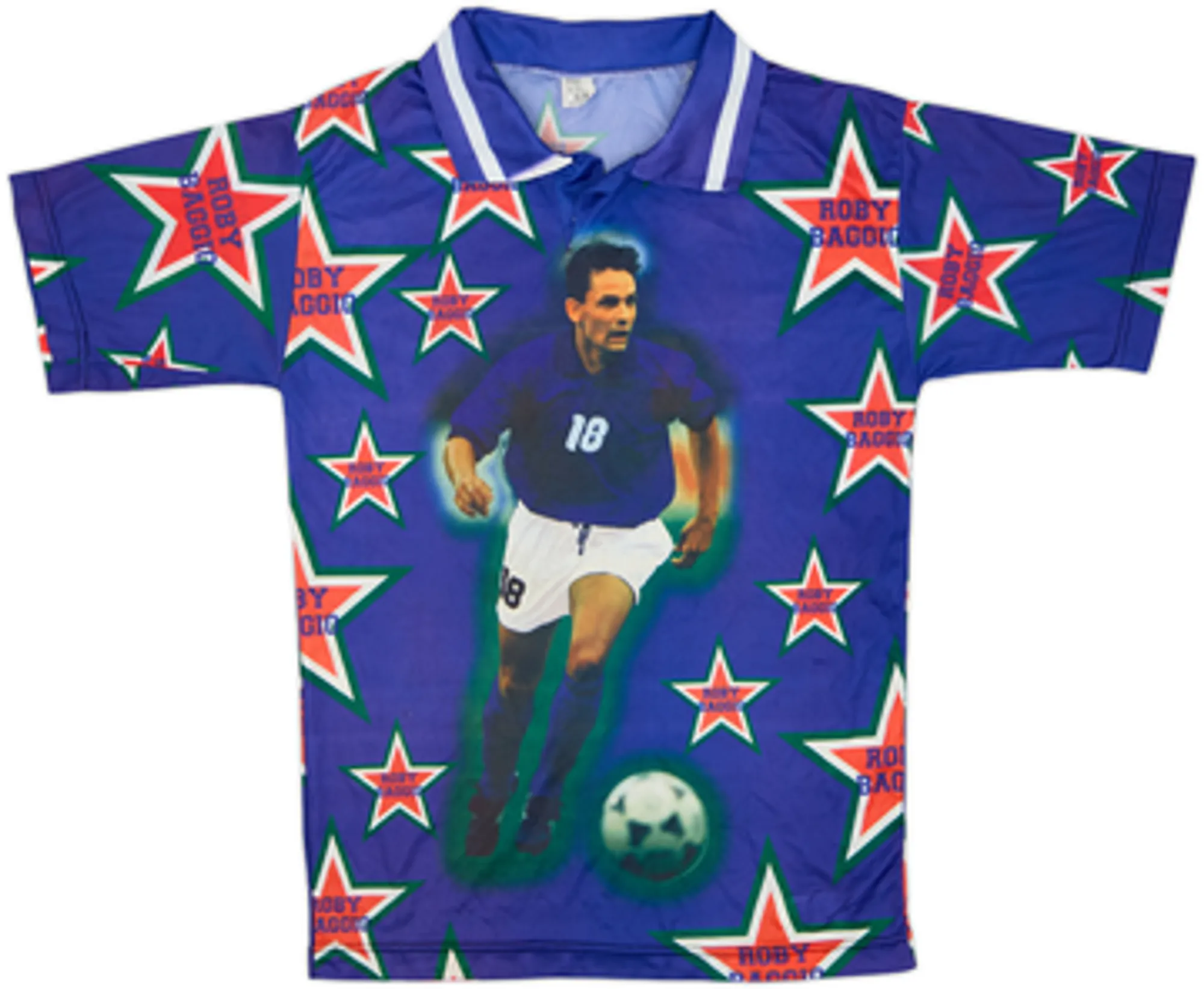 1990s Italy Graphic Shirt Baggio #18 - 8/10 - (S/M)