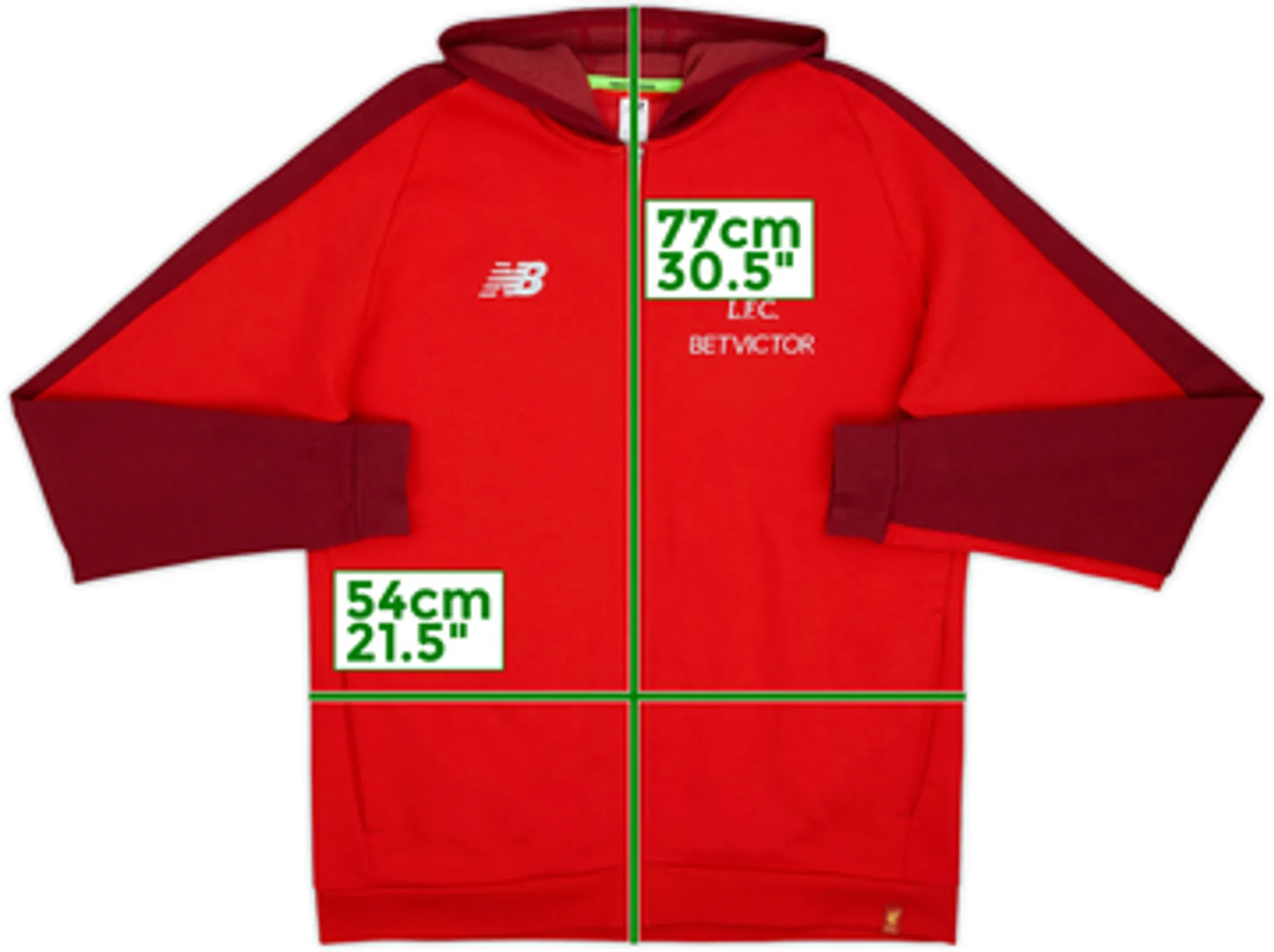 2018-19 Liverpool New Balance Hooded Track Jacket - 10/10 - (L)