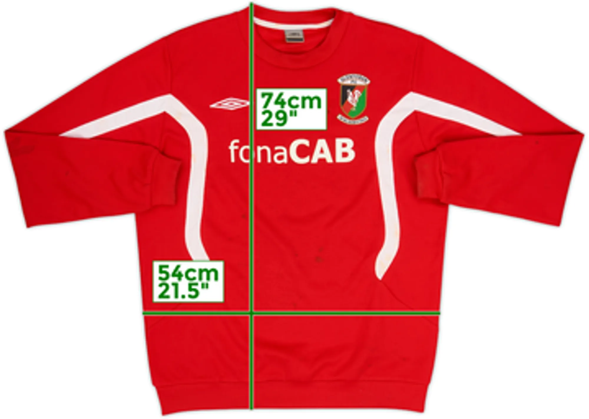 2008-09 Glentoran Umbro Sweat Top - 7/10 - (L)