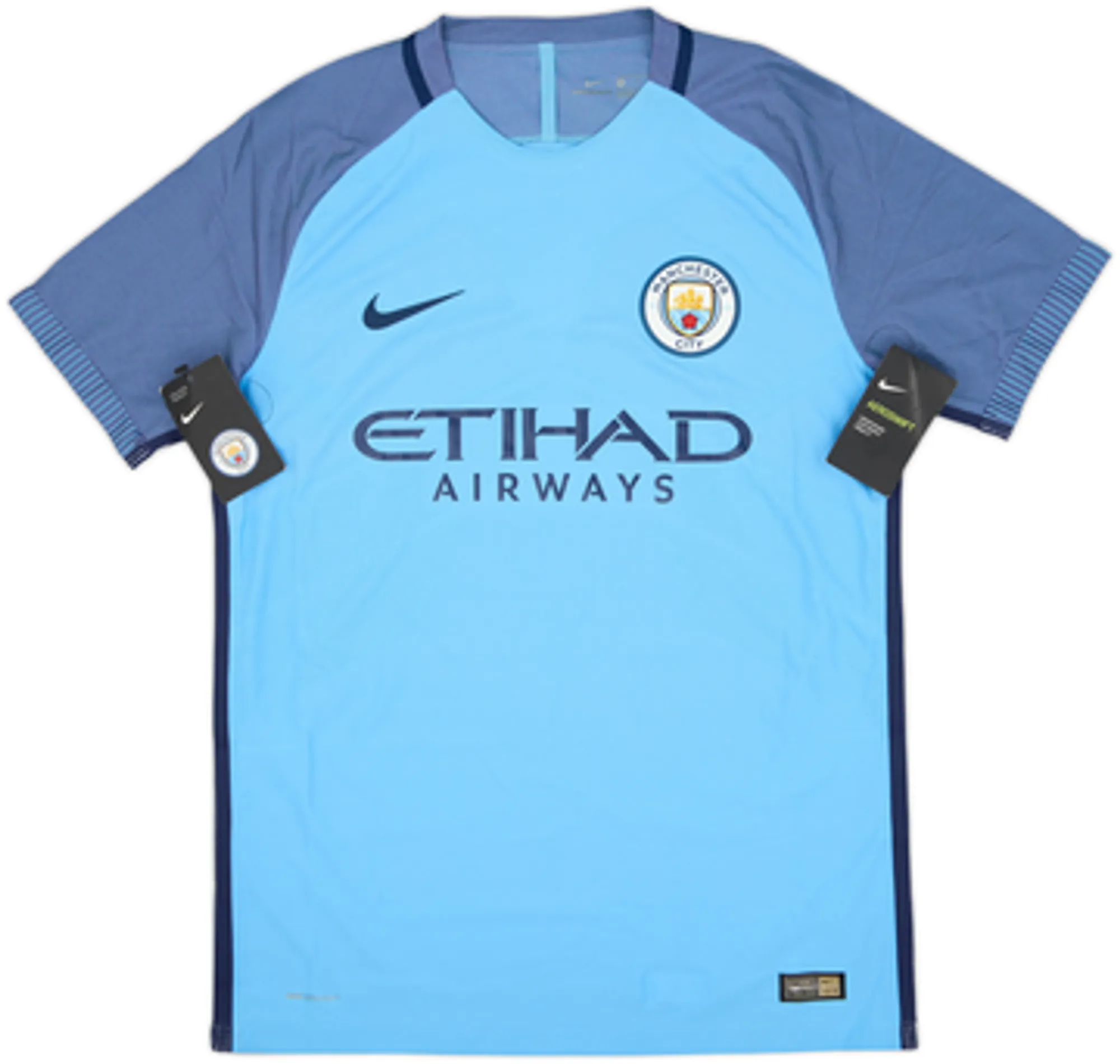 2016-17 Manchester City Authentic Home Shirt Kun Aguero #10 (M)