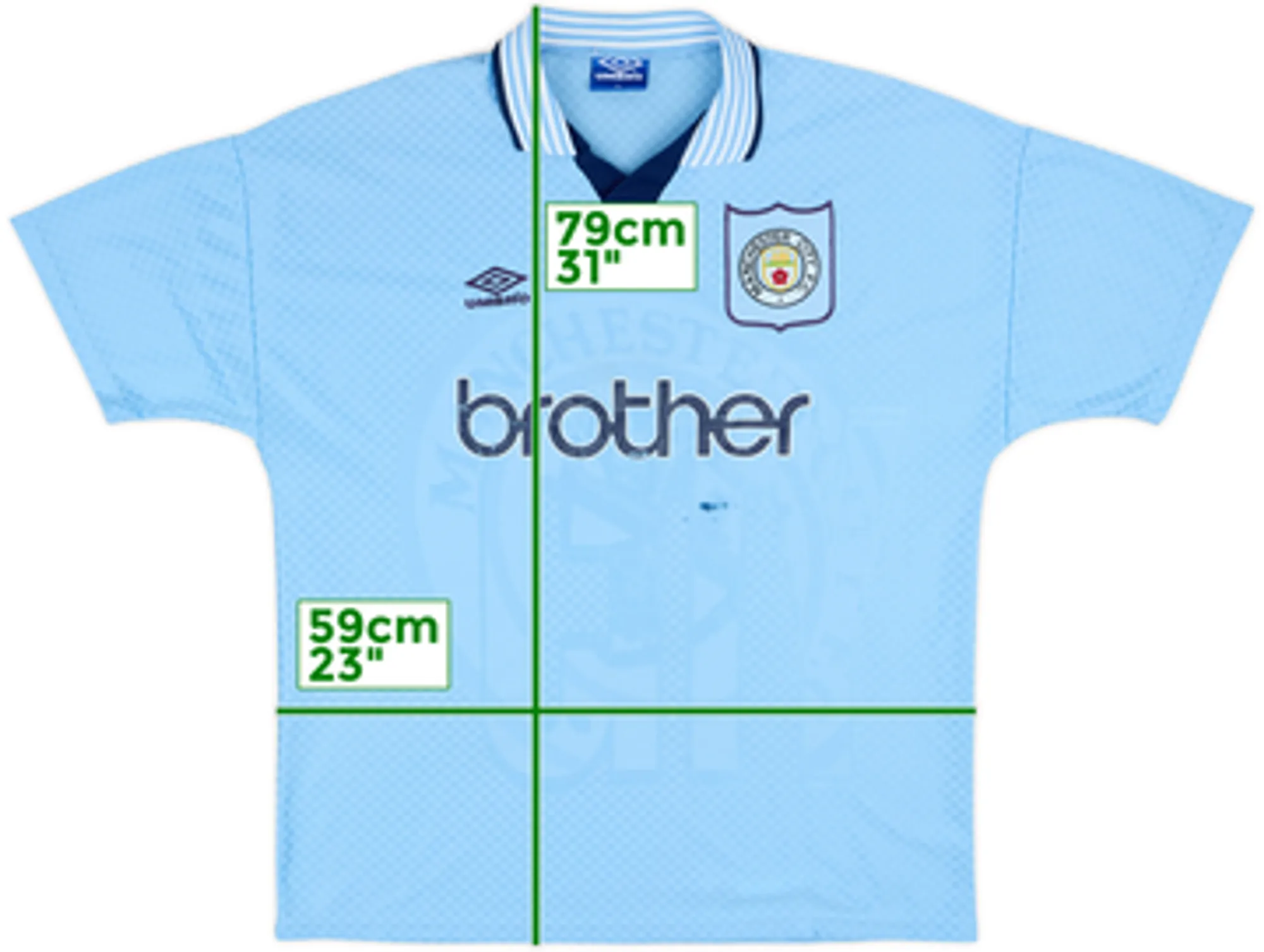 1995-97 Manchester City Home Shirt - 5/10 - (XL)