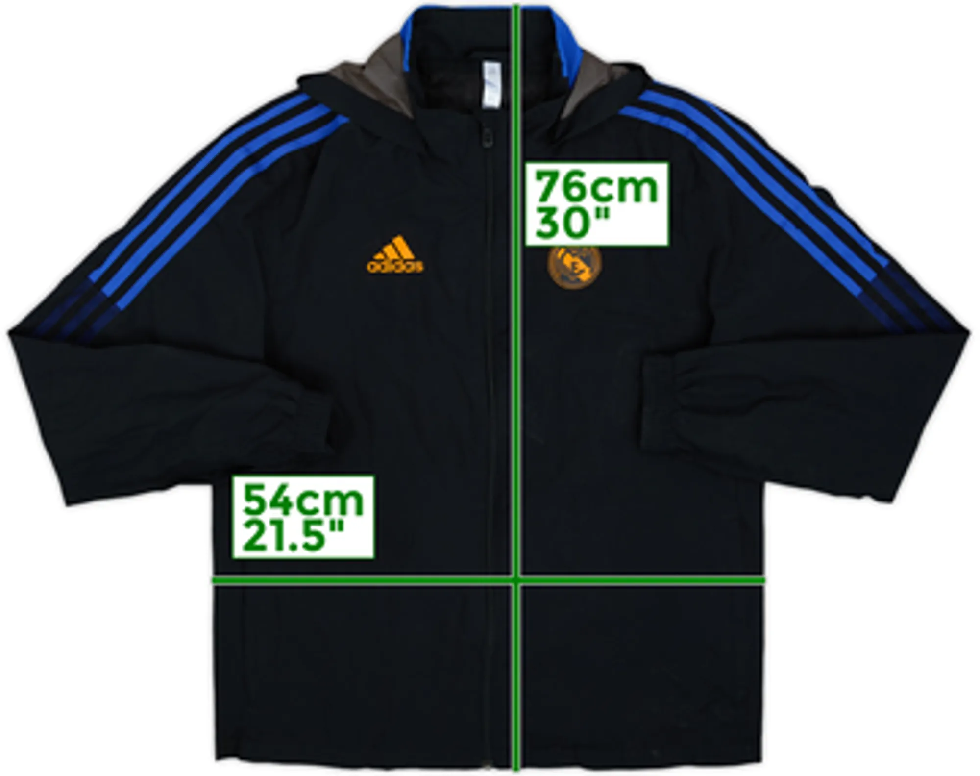 2021-22 Real Madrid adidas Hooded Track Jacket - 5/10 - (S)