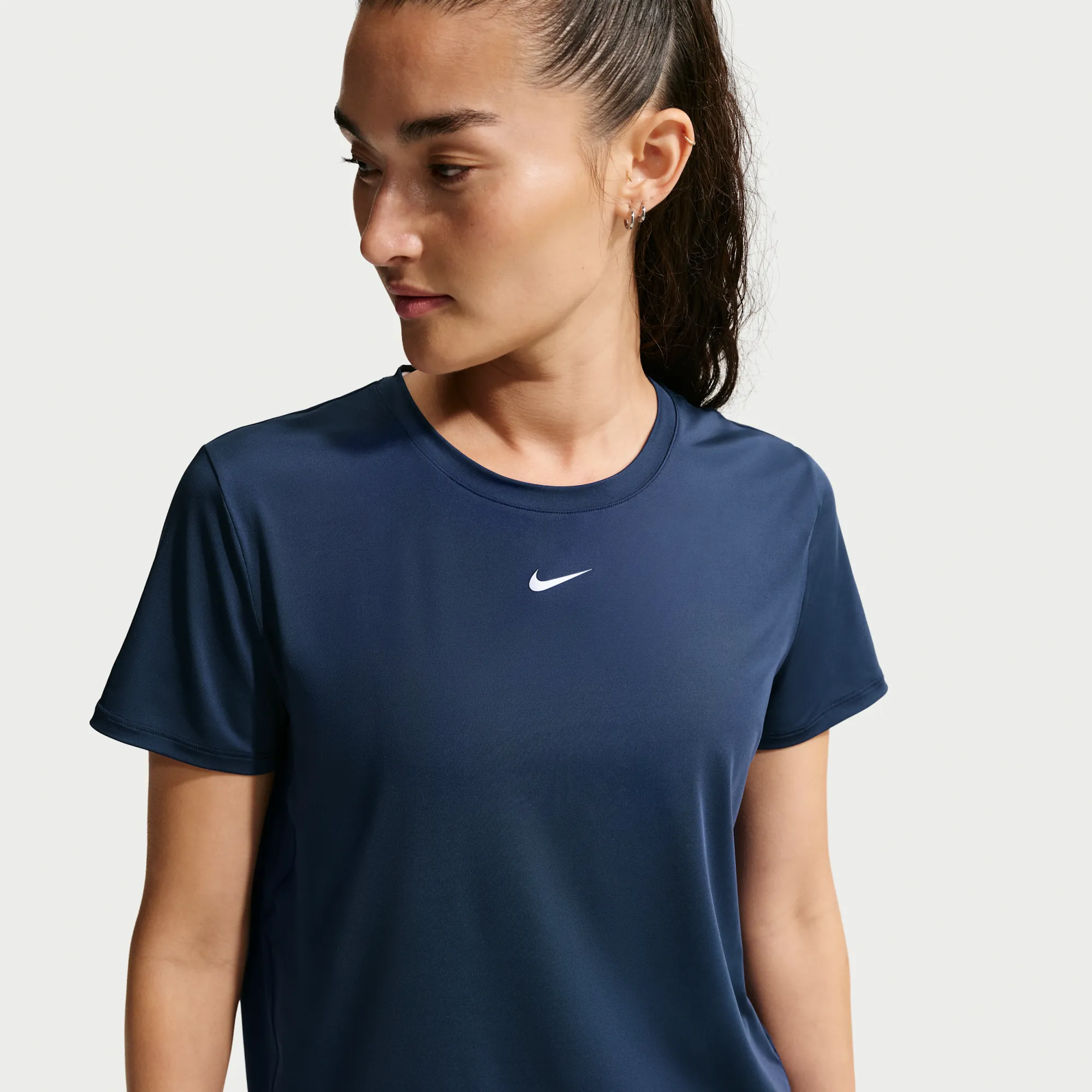 Nike One Classic Women's Dri-FIT Short-Sleeve Top - Blue - This Product Provides Uva And Uvb Protection From The Sun Only In The Areas Covered By The Garment
