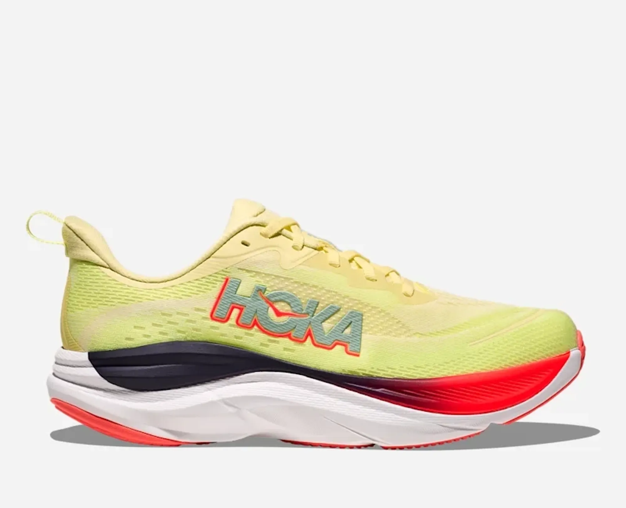 Hoka Women's Skyflow Road Running Shoes In Sunlight/Neon Yuzu