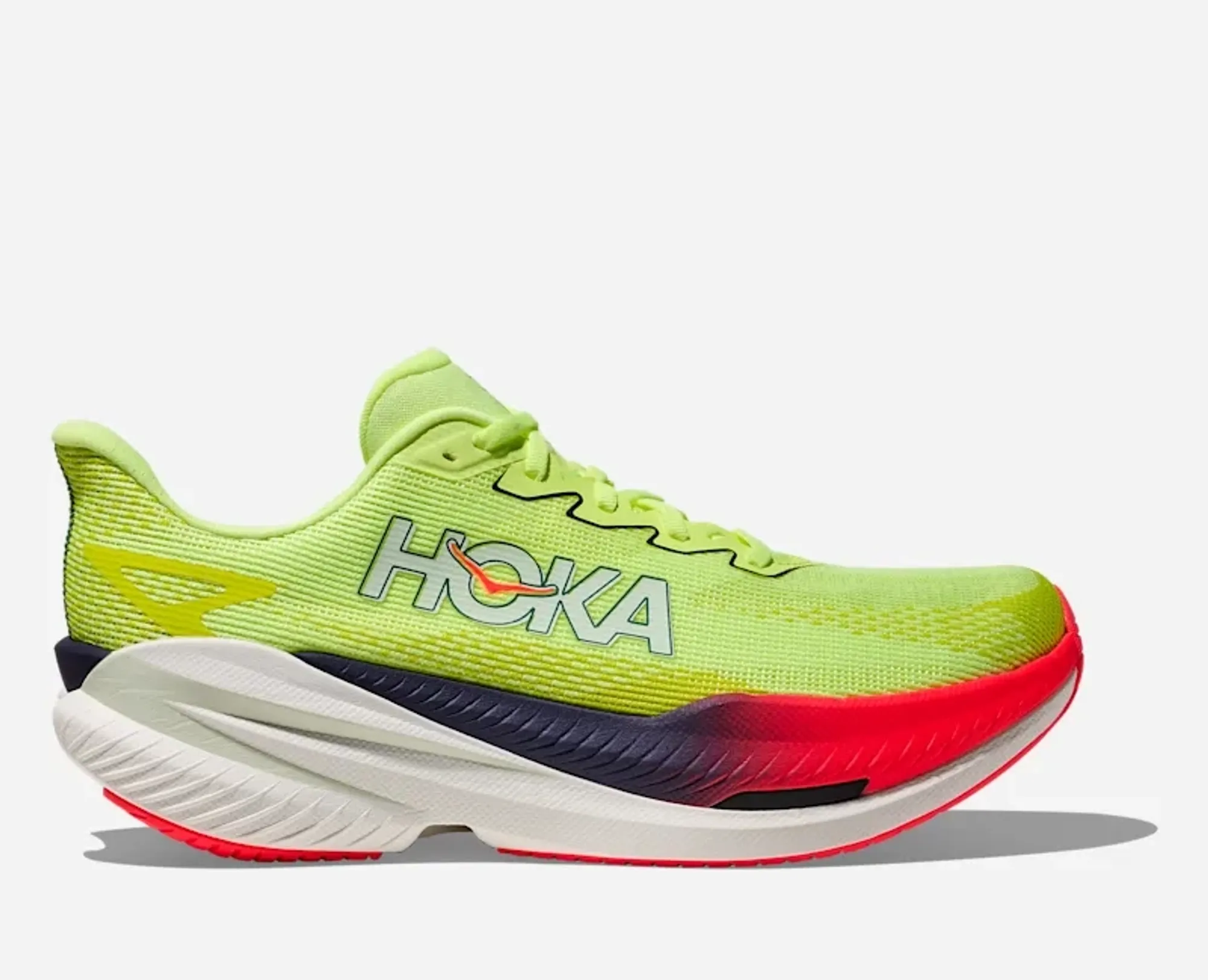 Hoka Men's Mach X 3 Road Running Shoes In Neon Yuzu/Squid Ink
