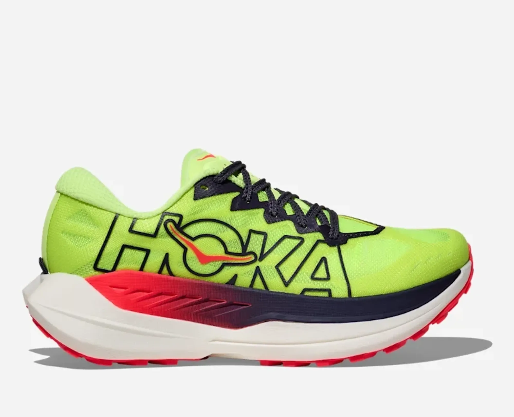 Hoka Men's Rocket X Trail Trail Shoes In Neon Yuzu/Neon Flame