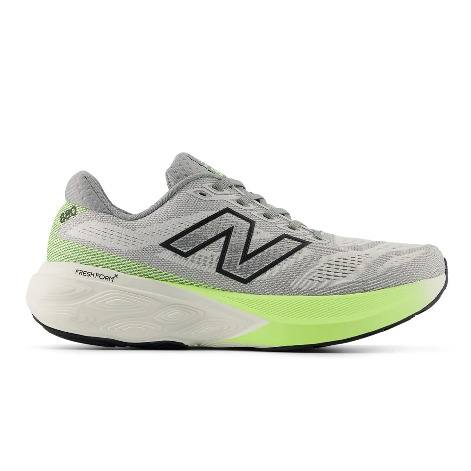 New Balance Men's Fresh Foam X 880v15 in Grey/Green Synthetic