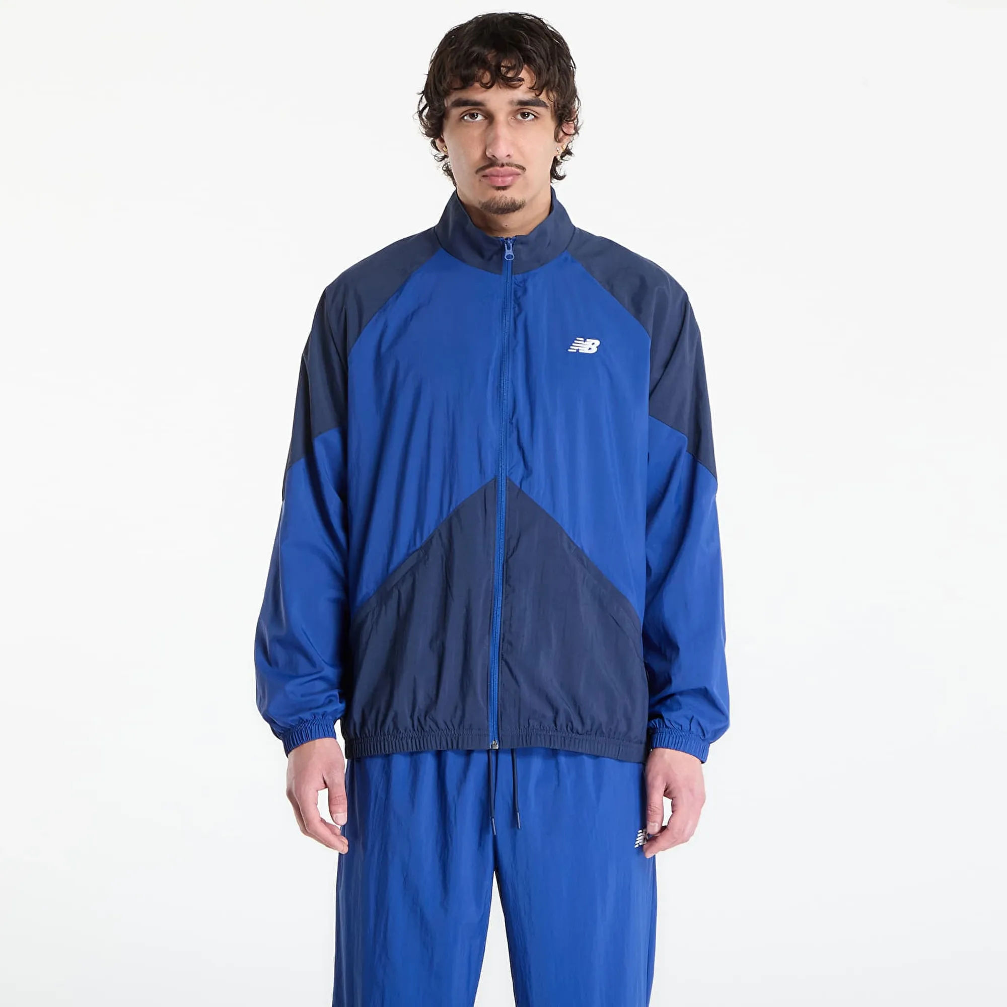 New Balance Men's Sport Legacy Jacket in Blue Nylon Woven