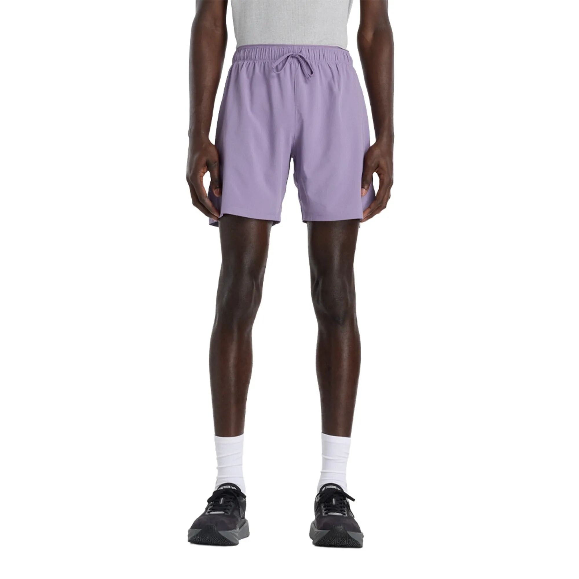 New Balance Men's RC Short 7" in Purple/Grey Polywoven