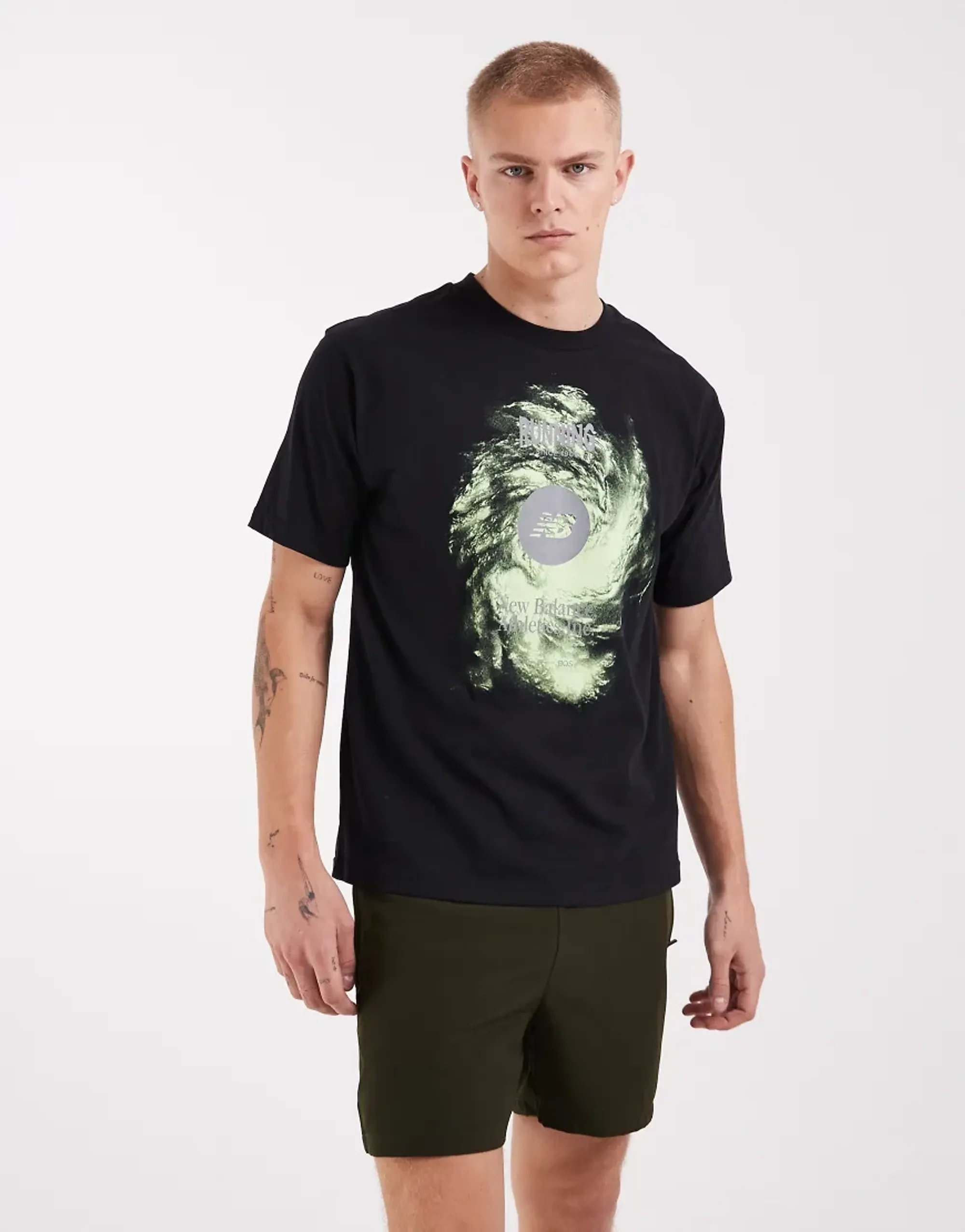 New Balance Men's Vortex Performance T-Shirt in Black Polyester