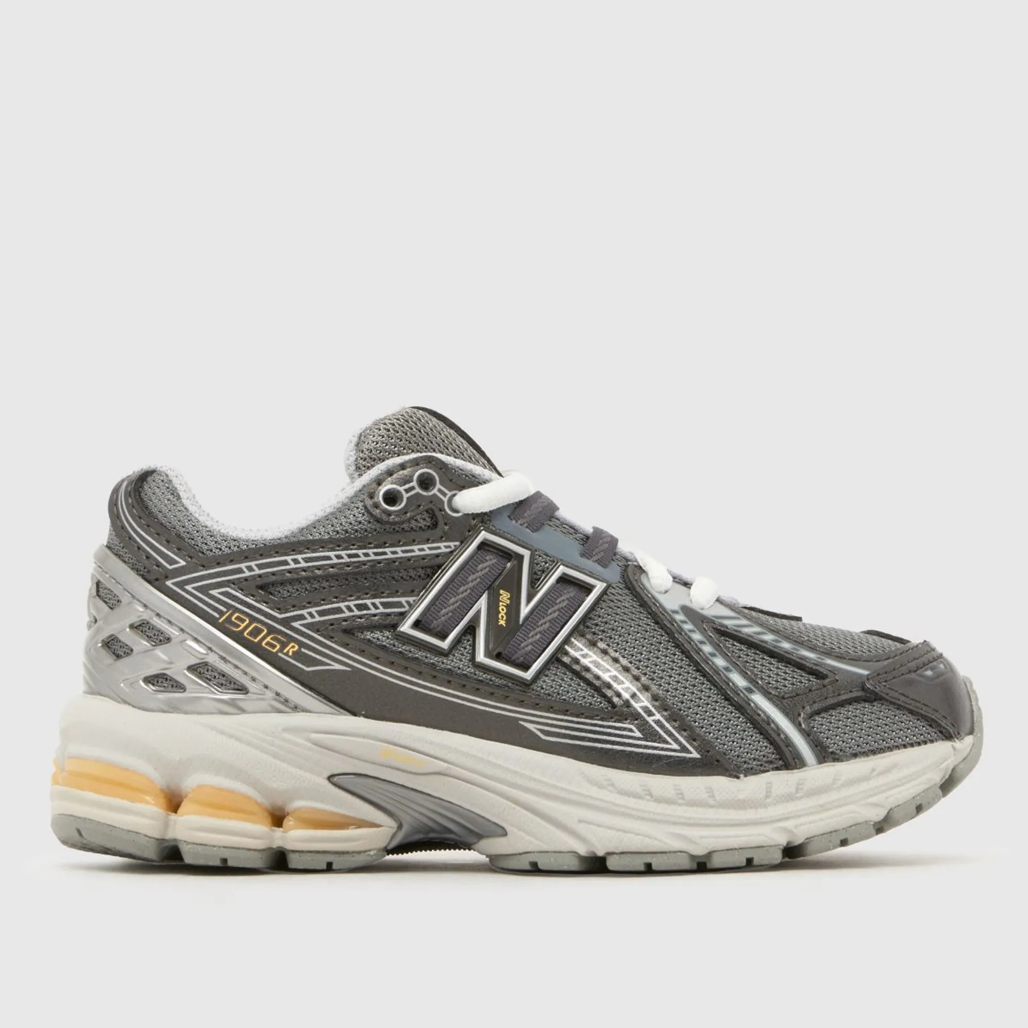 New Balance Kids 1906 Lace in Grey/White Synthetic