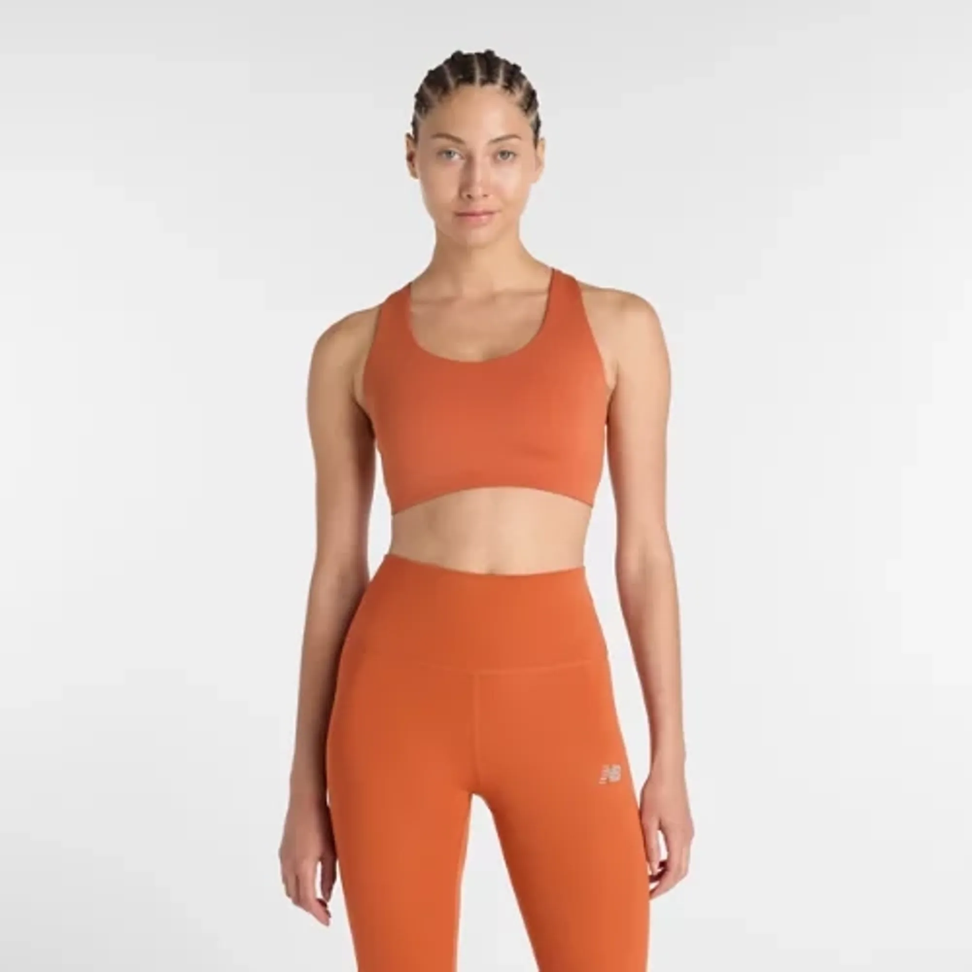 New Balance Women's NB Define Train Bra in Red Poly Knit