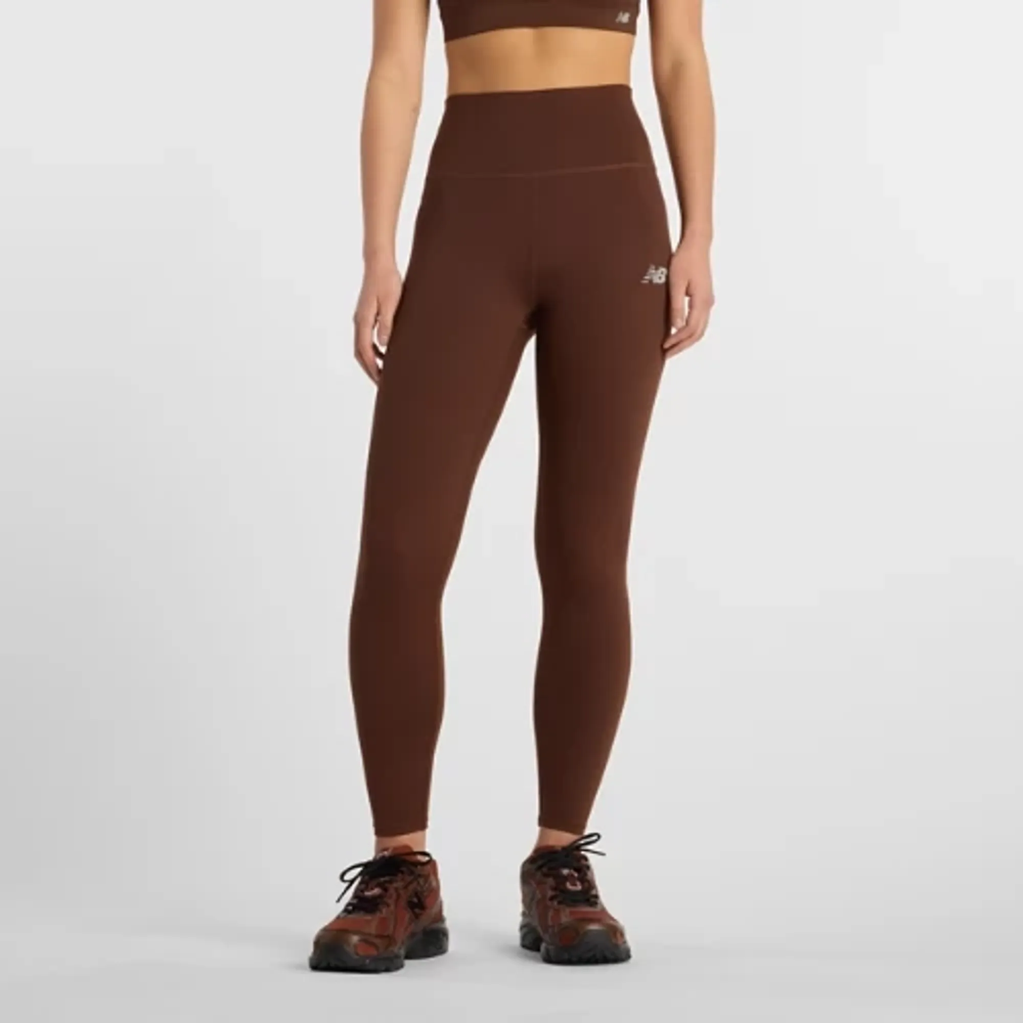 New Balance Women's NB Harmony High Rise Legging 25" in Brown Poly Knit