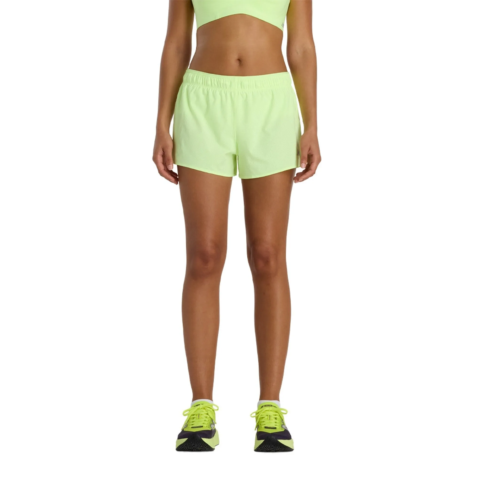 New Balance Women's RC Short 3" in Green Polywoven