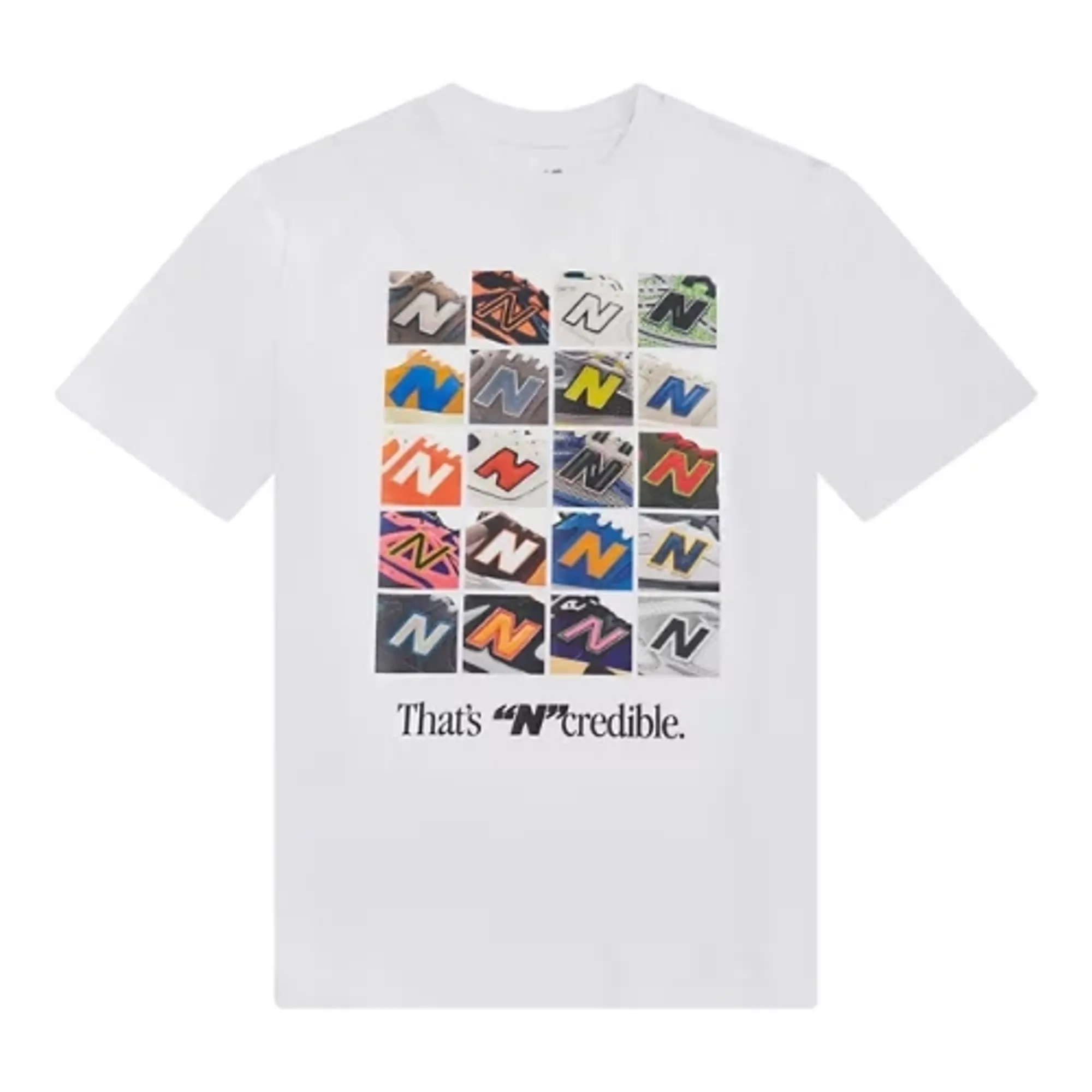 New Balance Boys Celebrated Icons Graphic T-Shirt in White Cotton