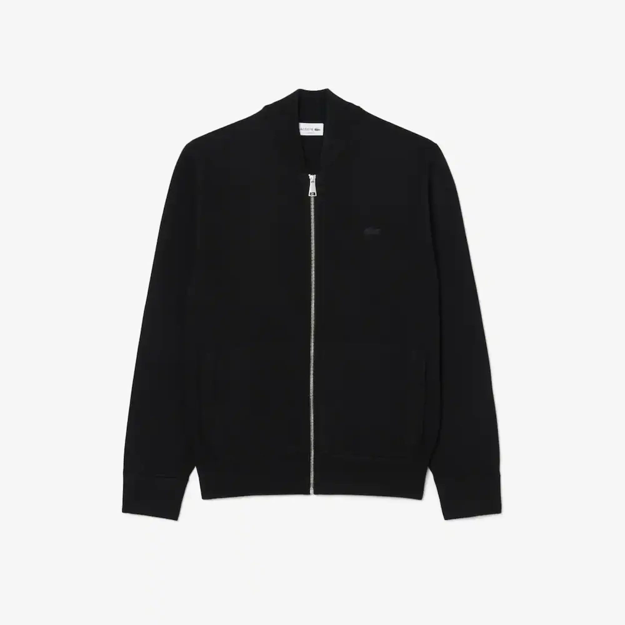 Lacoste Zipped Double Face Knit Bomber Jacket - Noir