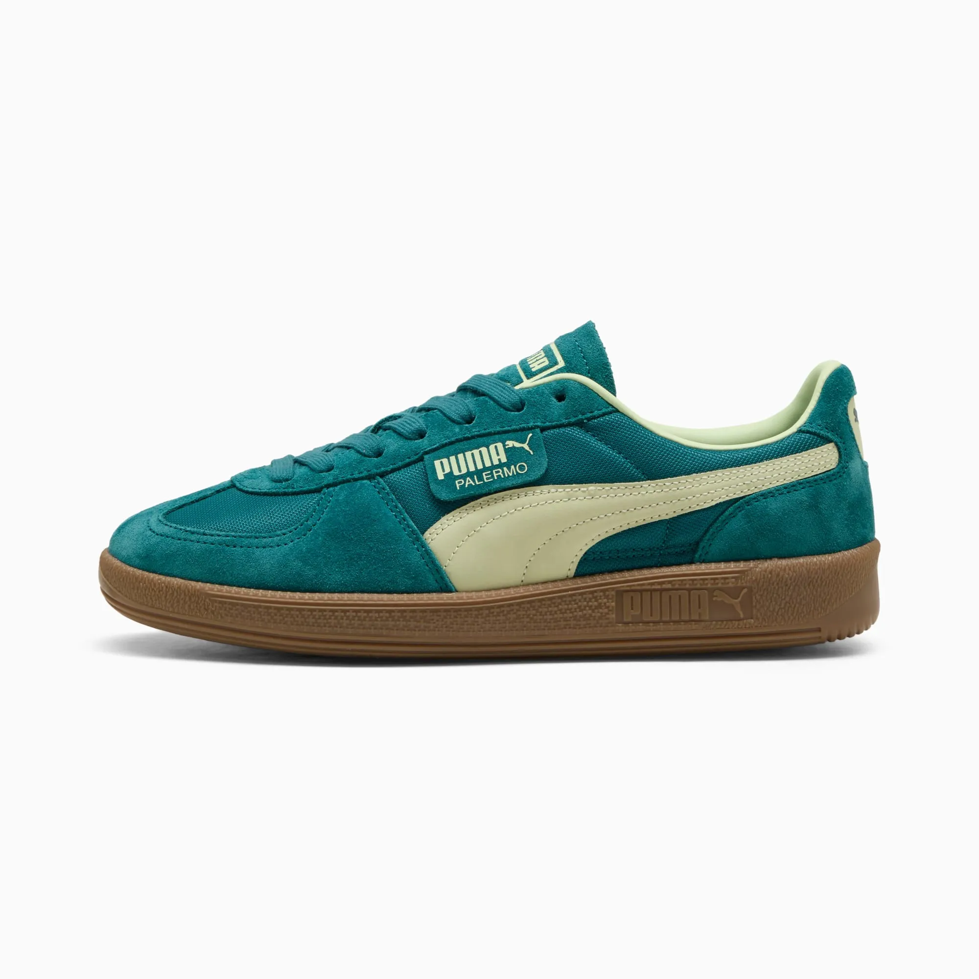 PUMA Palermo Vintage Update Sneakers Unisex, Emerald Ice/Gum, size 10
