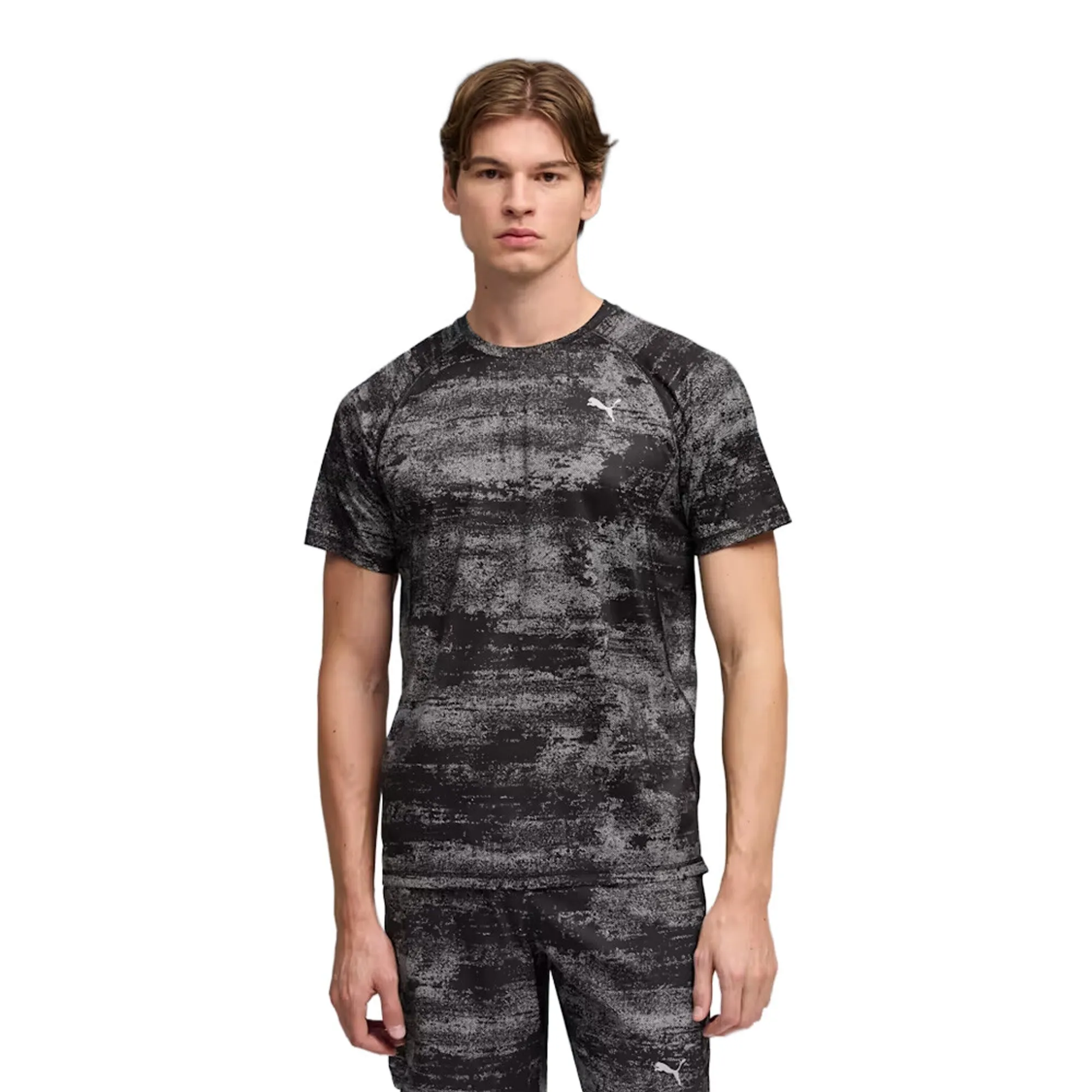 PUMA Run Velocity Printed T-Shirt Men, Black, size 3XL