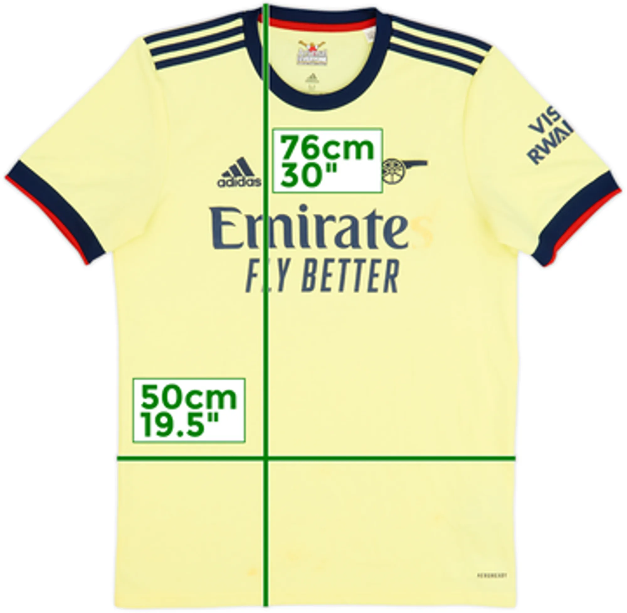 2021-22 Arsenal Away Shirt - 4/10 - (S)