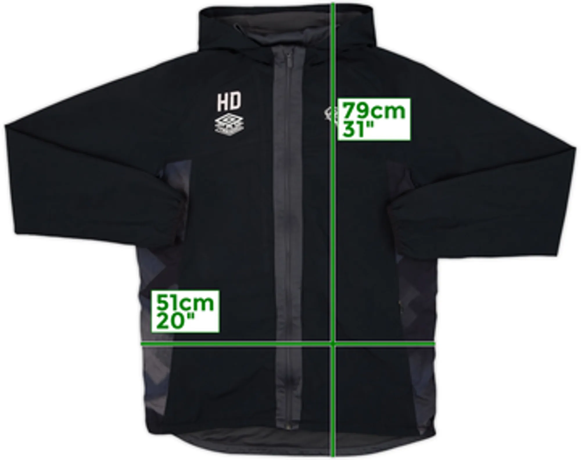 2018-19 Derby County Staff Issue Umbro Hooded Track Jacket HD - 6/10 - (M)