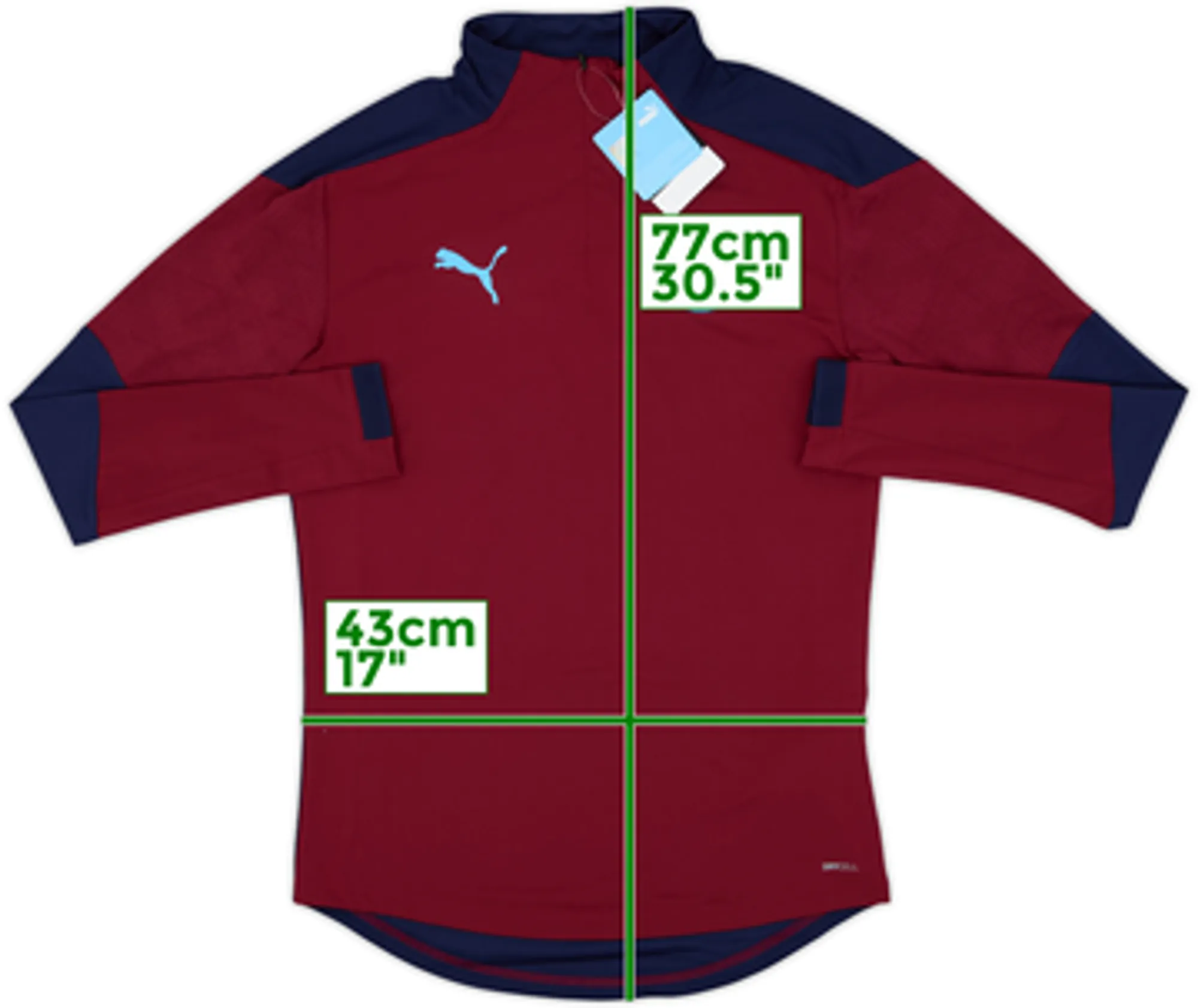 2020-21 Manchester City Puma 1/4 Zip Drill Top (S)