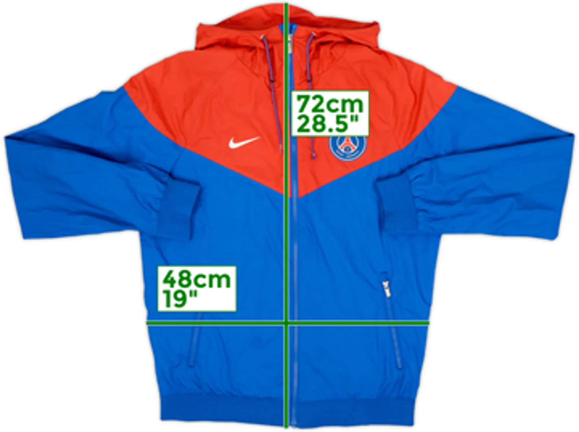 2018-19 Paris Saint-Germain Nike Hooded Track Jacket - 8/10 - (S)