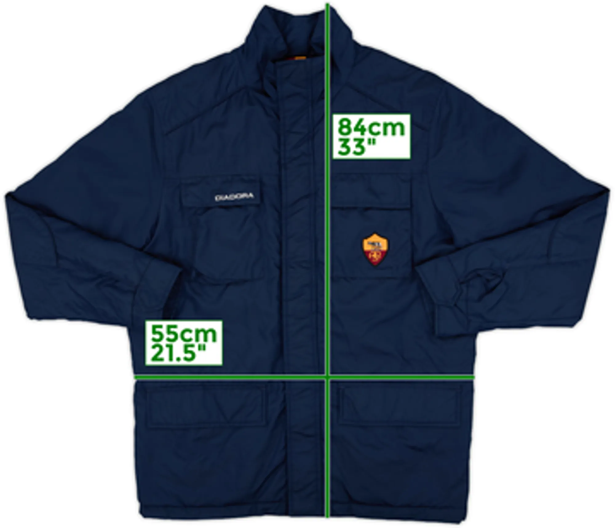 2006-07 Roma Diadora Padded Bench Coat - 9/10 - (M)