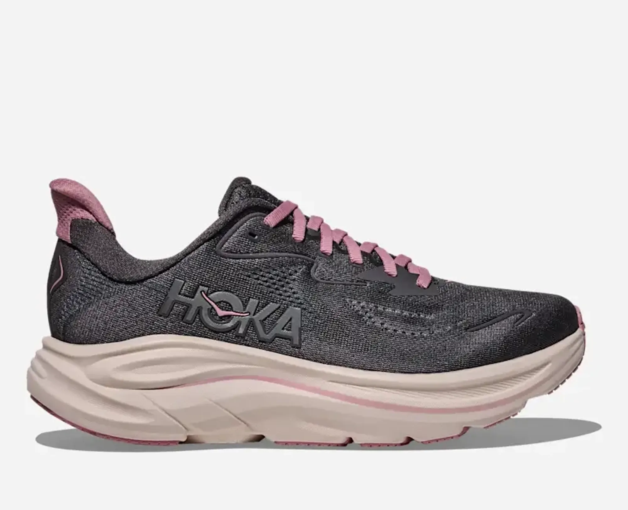 Hoka Women's Clifton 10 Road Running Shoes In Galaxy/Dried Rose