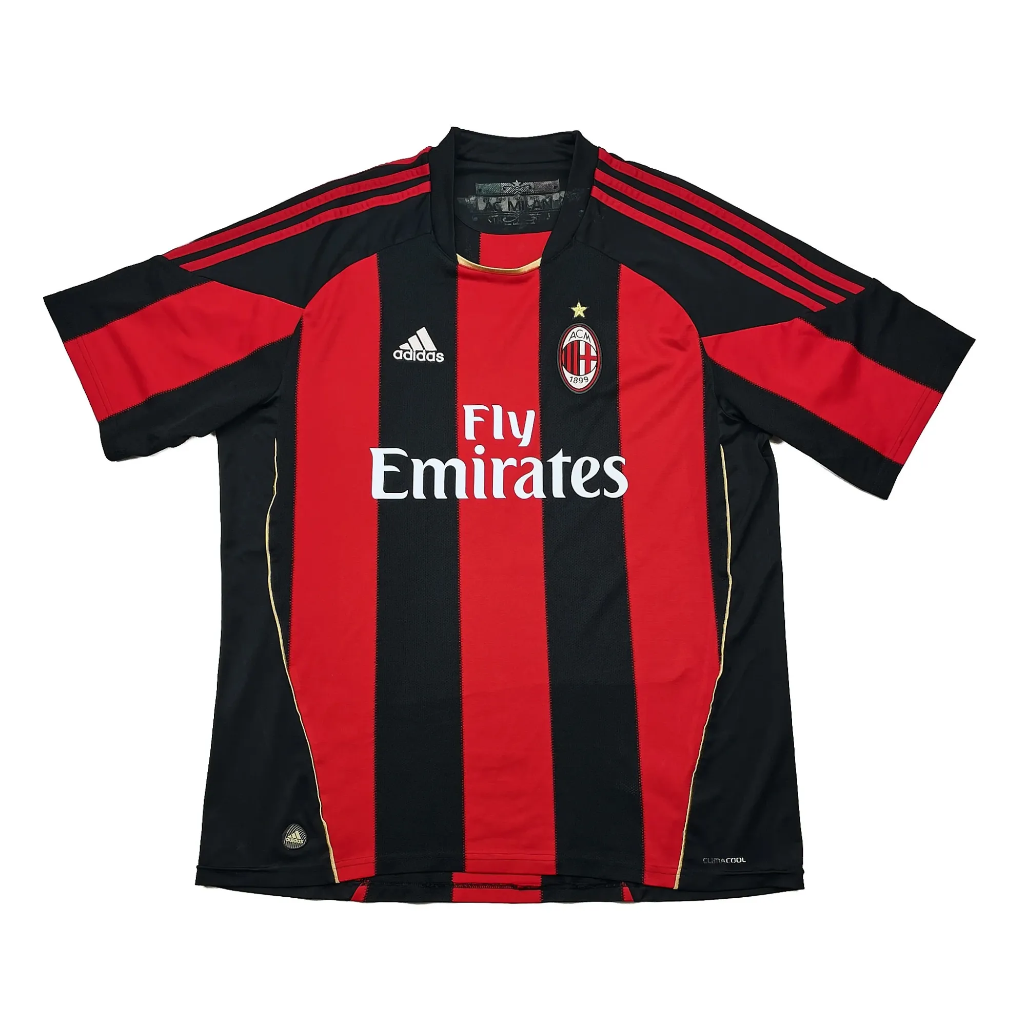 2010/11 AC Milan Ronaldinho #80 Home Shirt (L) Adidas | Cult Kits ...