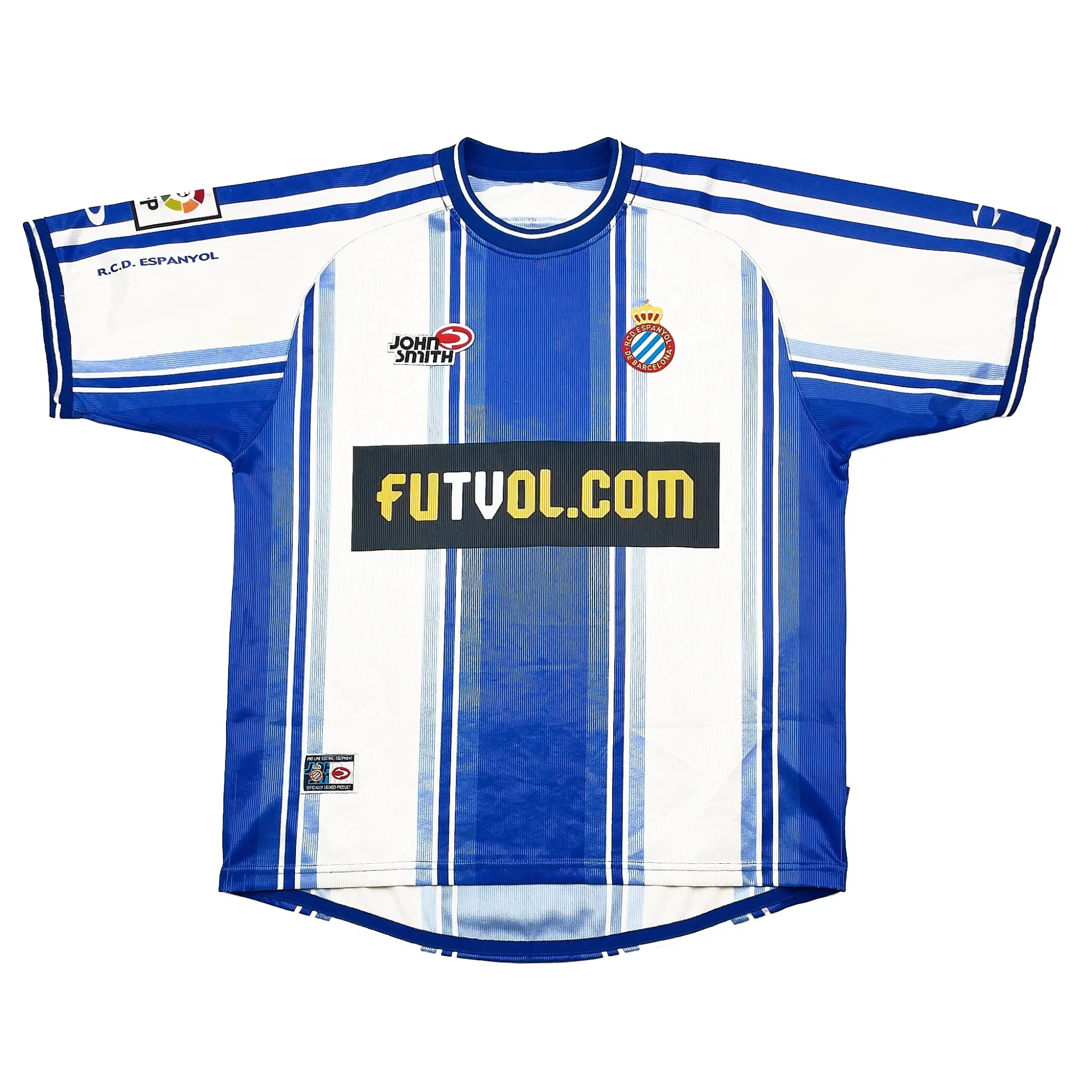 2001/02 Espanyol Home Shirt (M) John Smith | Cult Kits