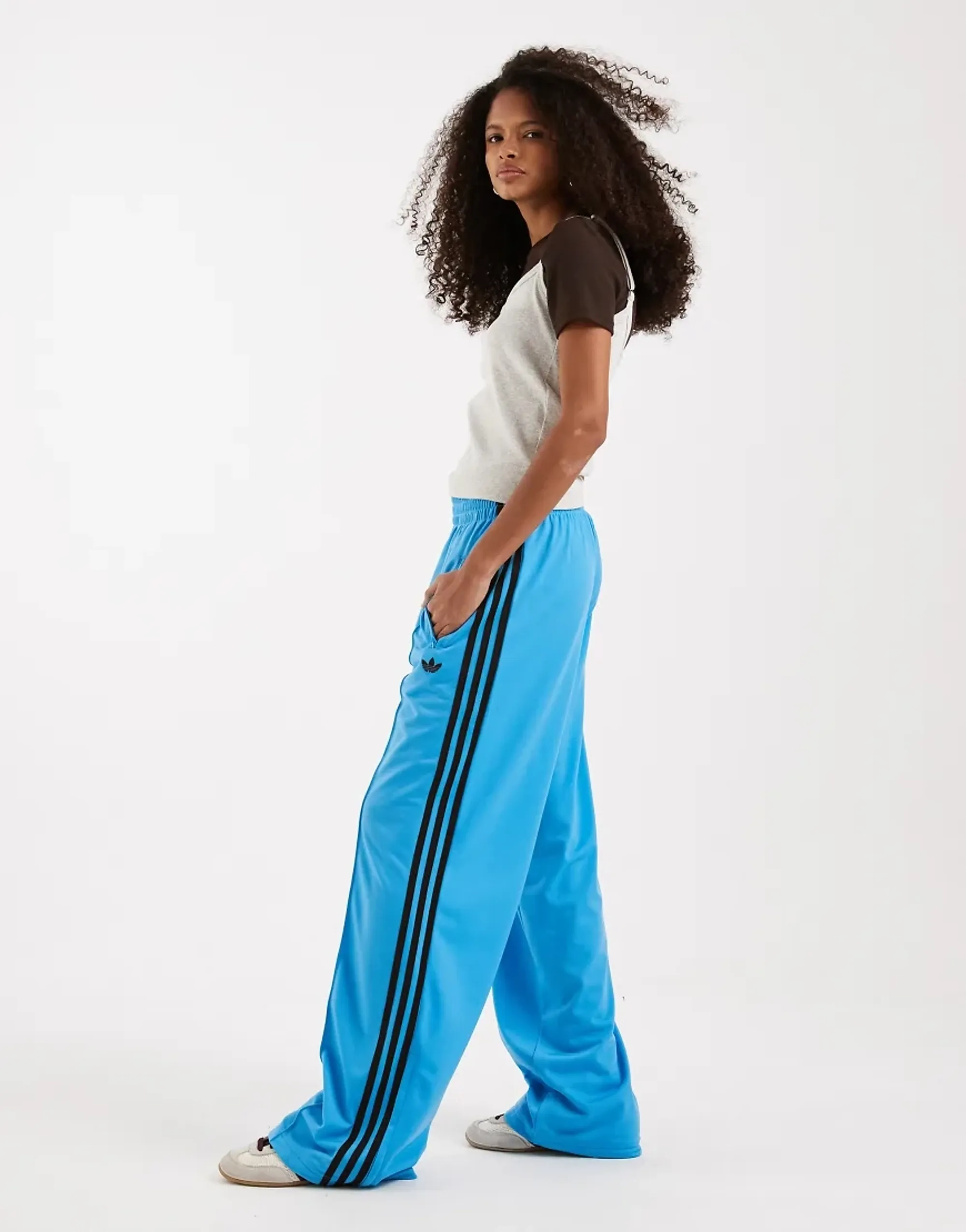 adidas Originals Womens Firebird Loose Track Trousers App Sky Rush