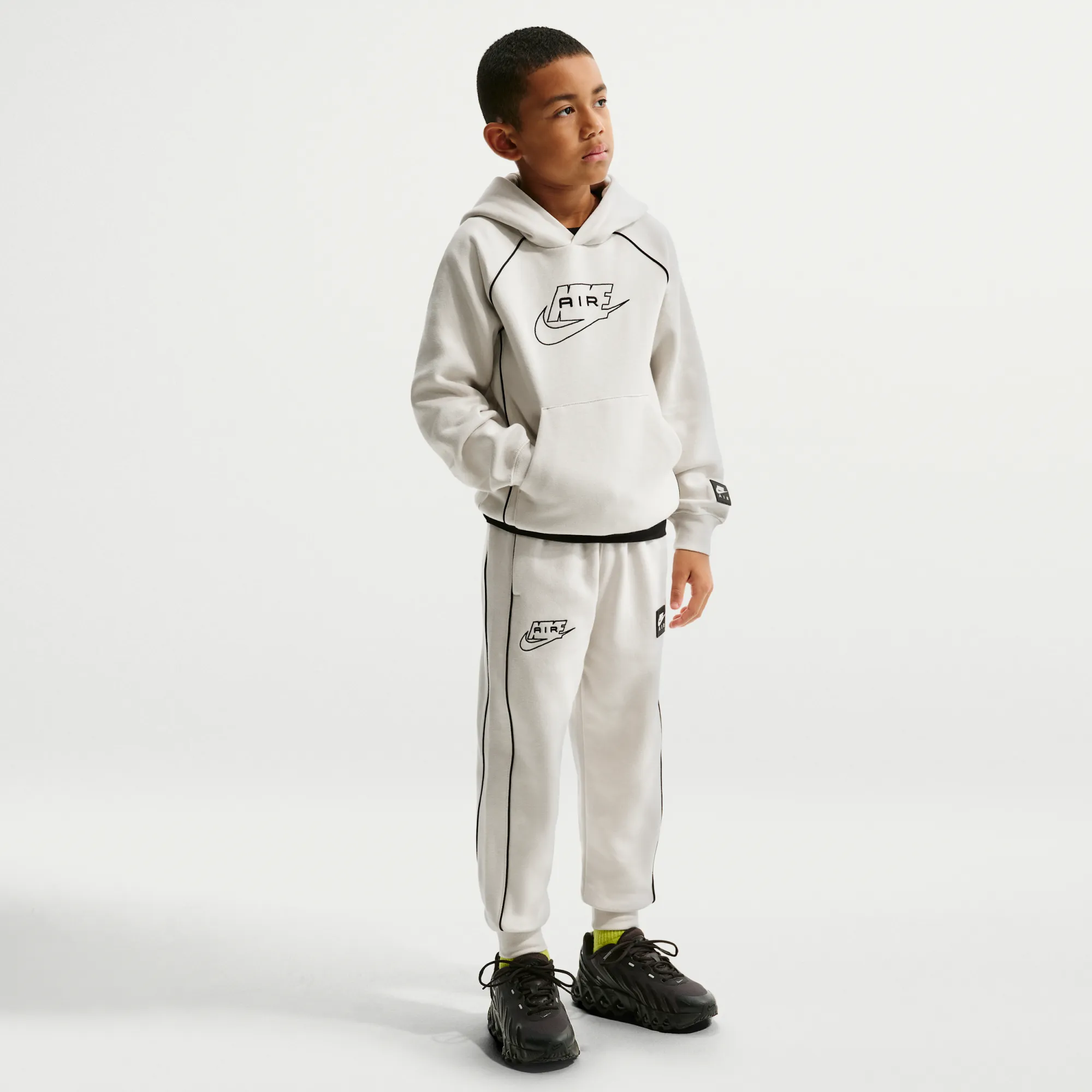 Nike Air Older Kids' Fleece Joggers - Grey - Cotton/Polyester
