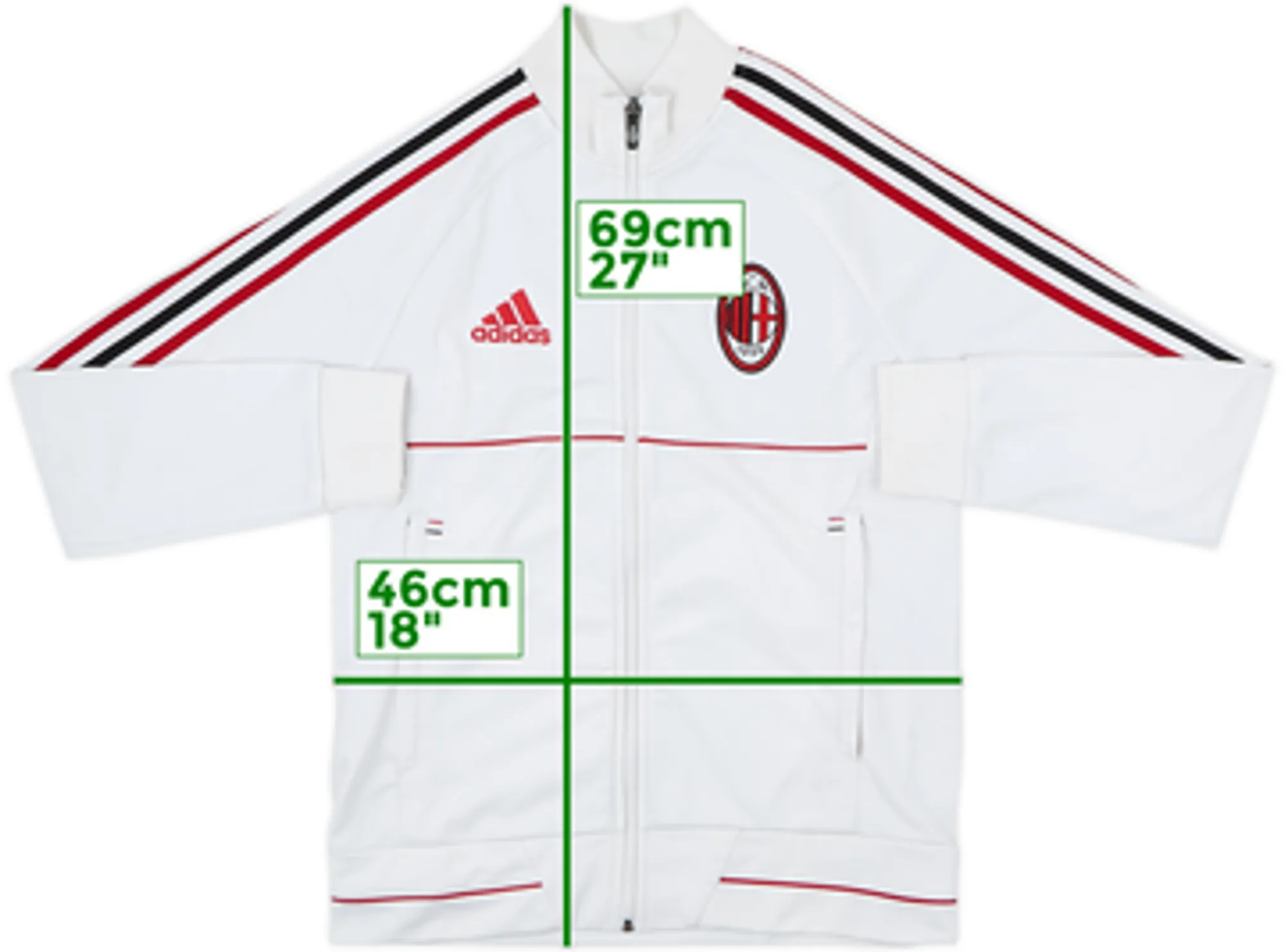 2017-18 AC Milan adidas Track Jacket - 6/10 - (L.Boys)