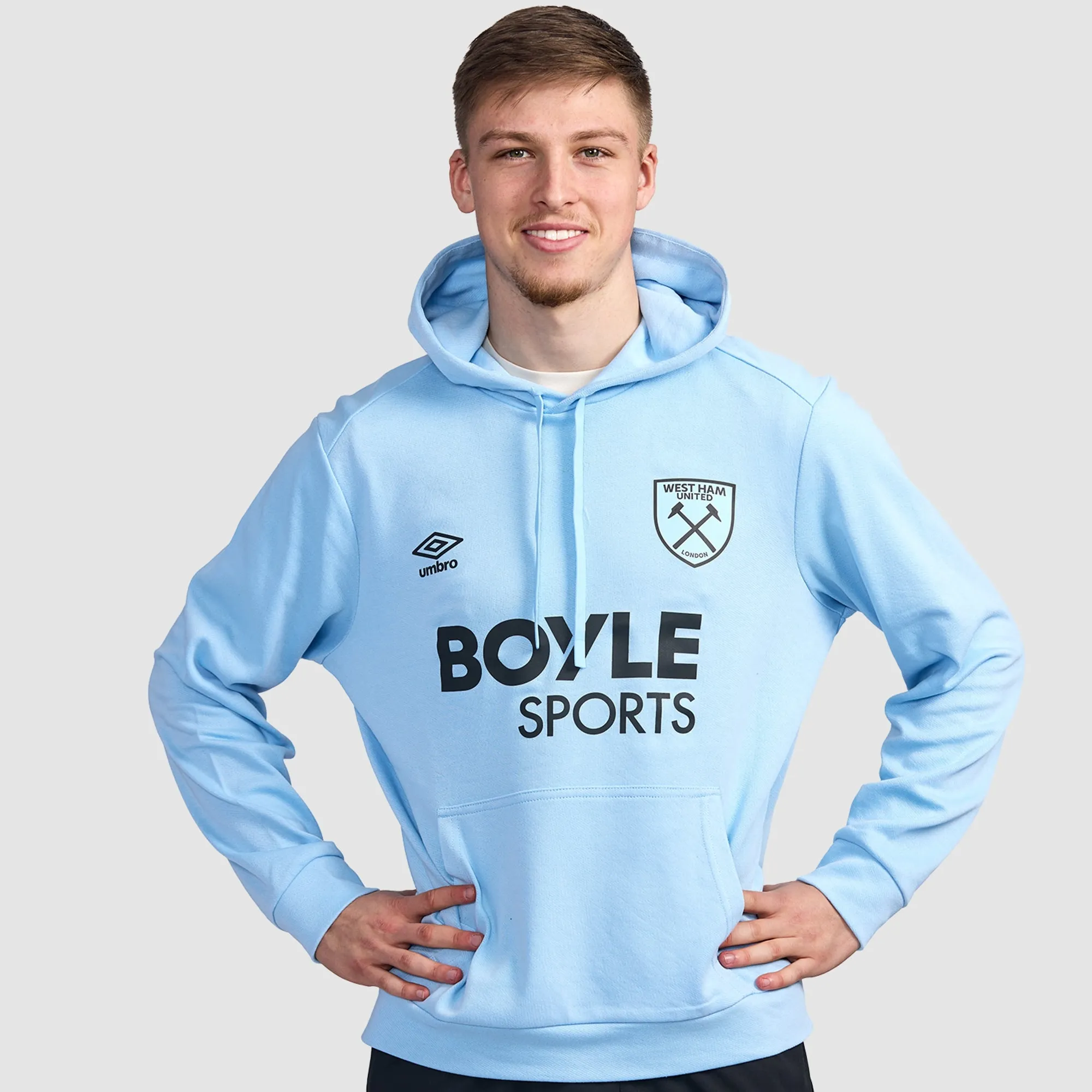 West Ham 25/26 Adult Presentation Hoodie - Blue