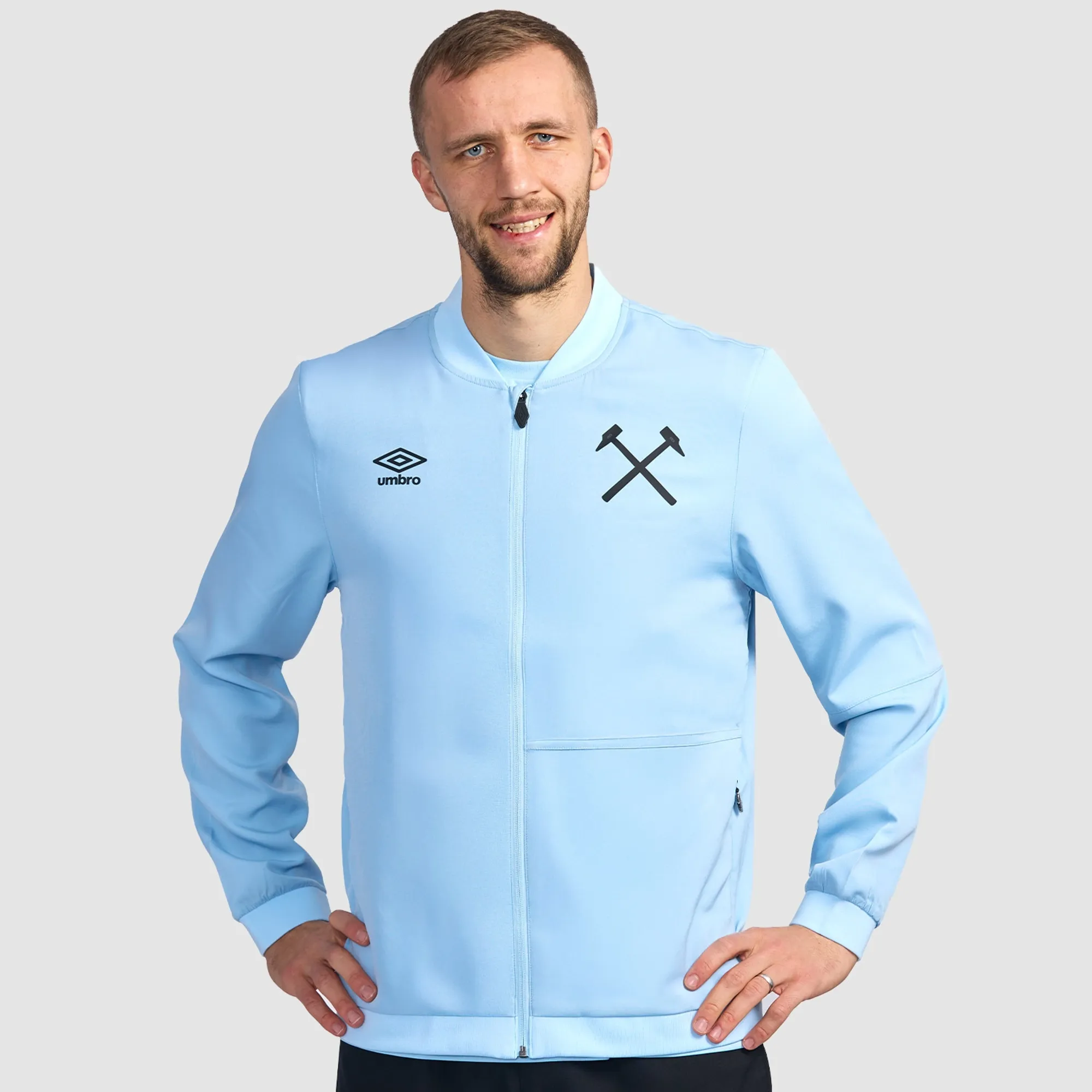 West Ham 25/26 Adults Blue Training Jacket