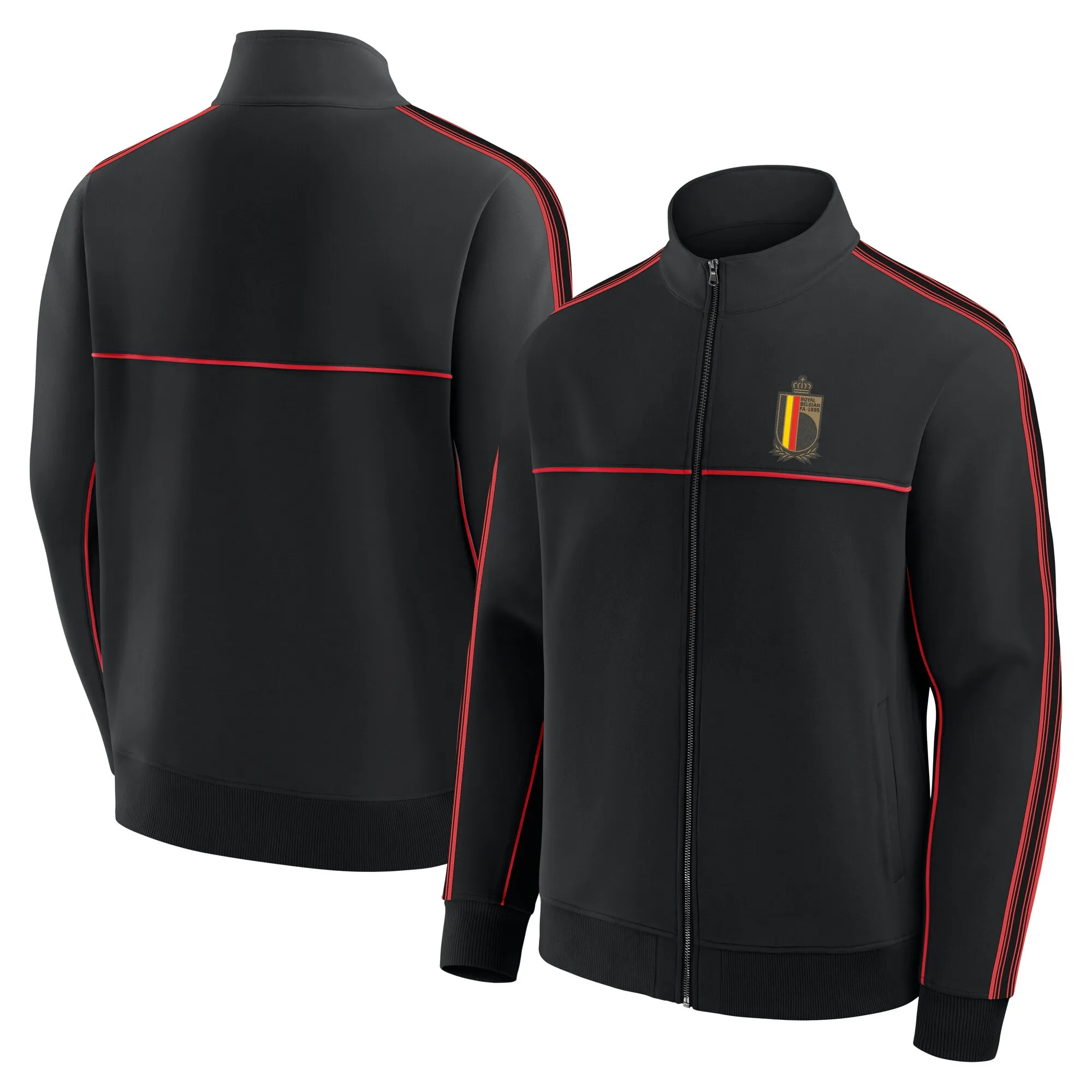 Belgium Retro Track Jacket - Black - Mens