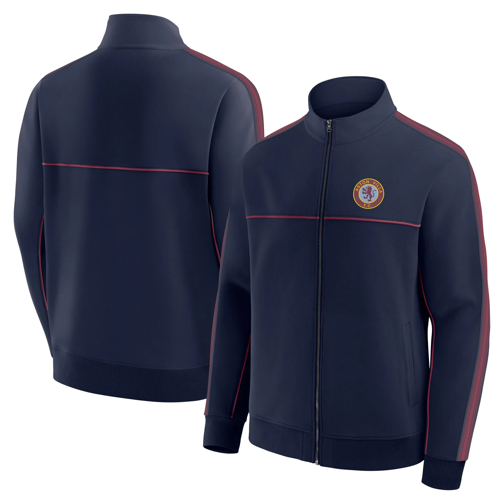 Aston Villa Retro Track Jacket - Maritime Blue - Mens