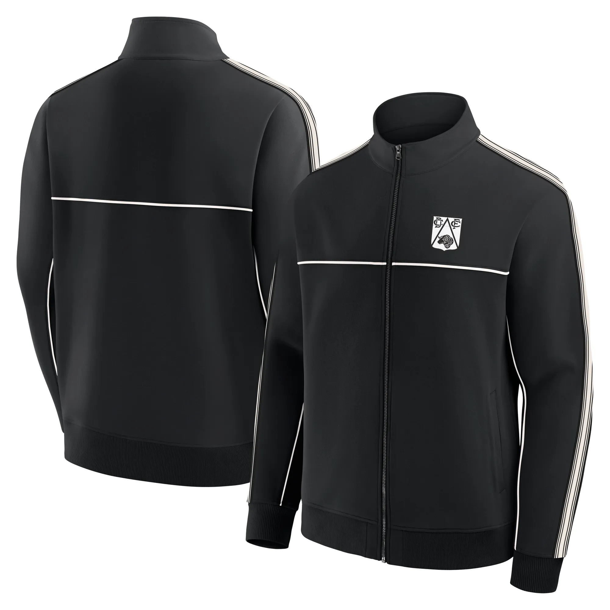 Derby County Retro Track Jacket - Black - Mens