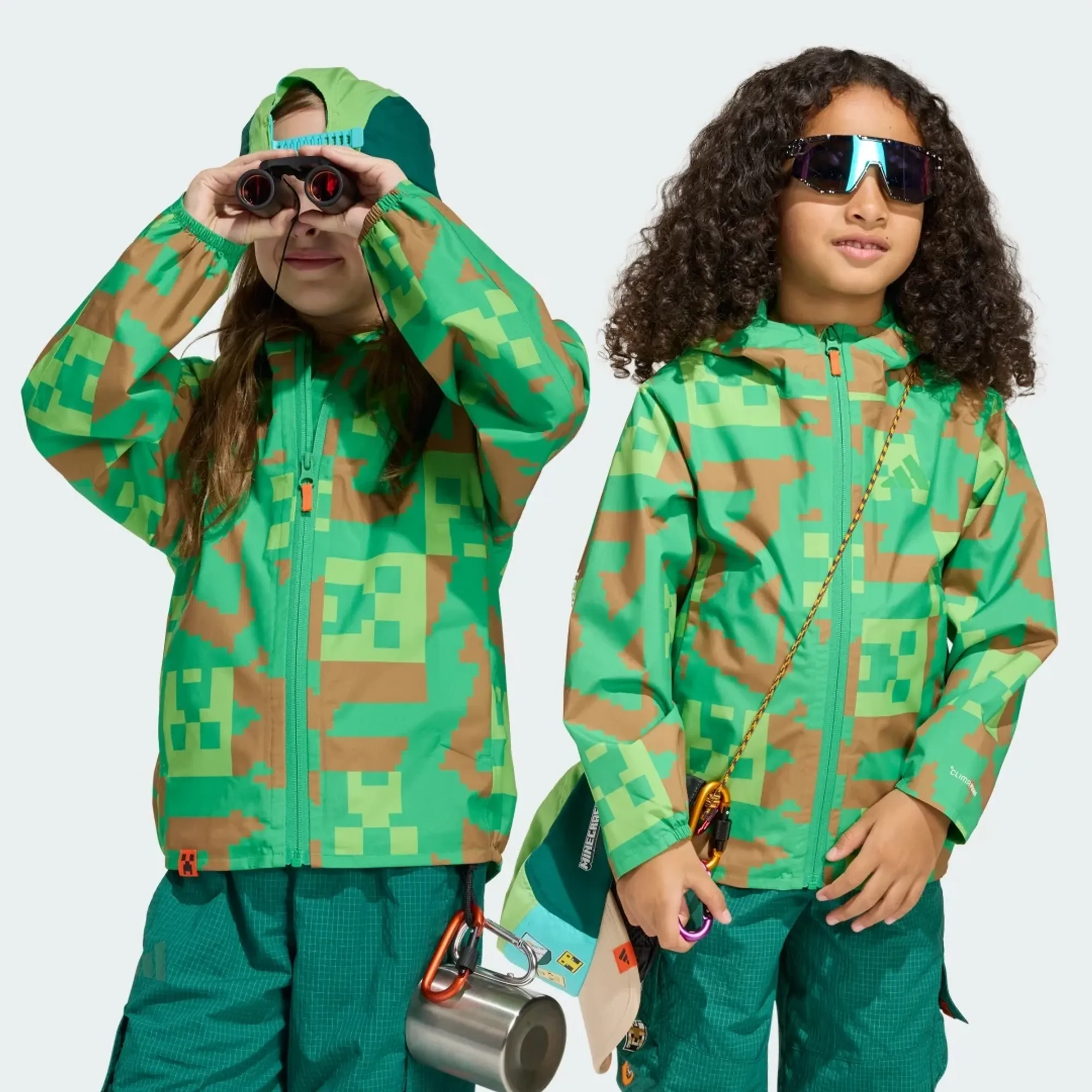 adidas adidas Minecraft Terrex 2 Layer Climaproof Rain Jacket