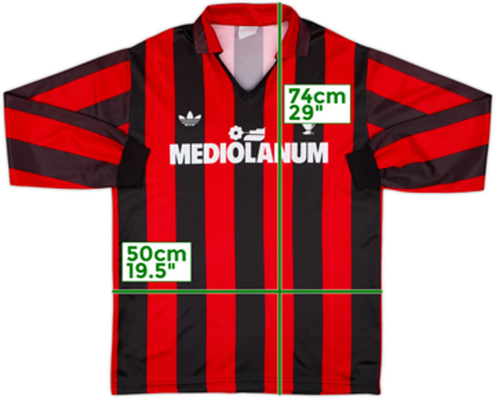 1990-91 AC Milan Home L/S Shirt - 6/10 - (M)